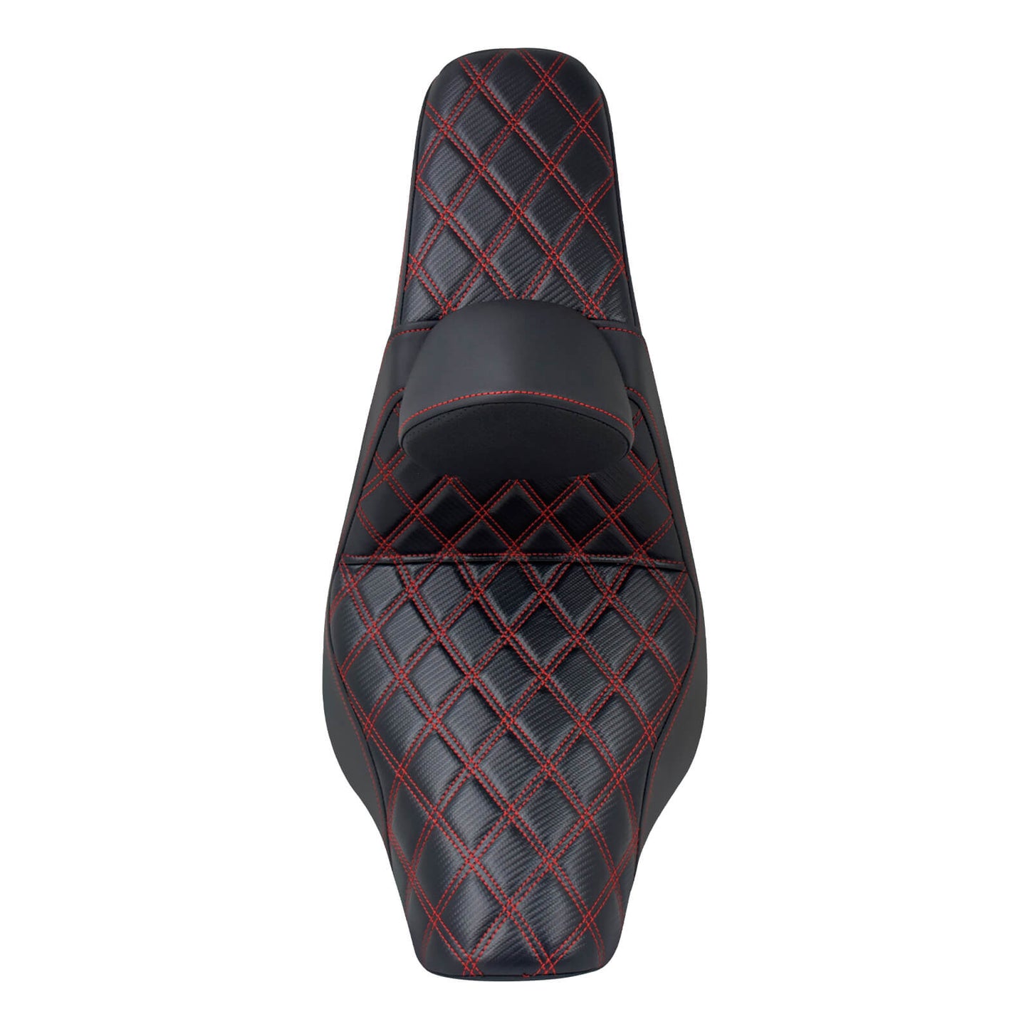 Driver Passenger Gel Seat Red Line w/ Backrest For Harley Low Rider 2018-2024 | HCmotorku