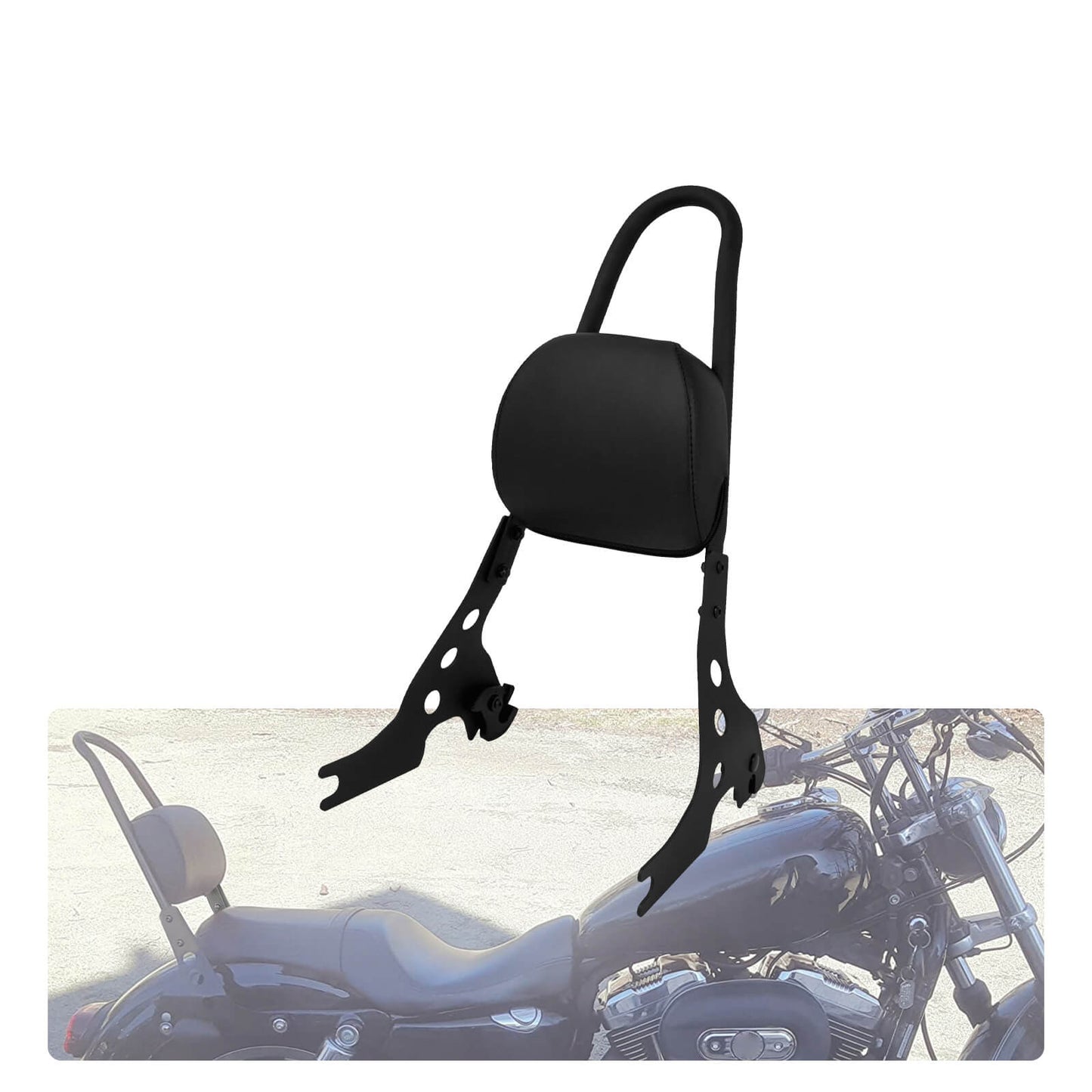 Passenger Sissy Bar Backrest For Harley Sportster 883 1200 2004-2023 | HCmotorku