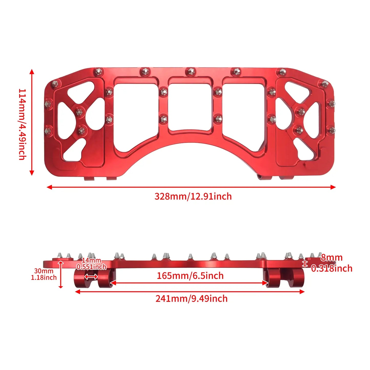 Passenger Floorboards Foot Pegs Red For Harley Softail Touring 1986-2025 | HCmotorku