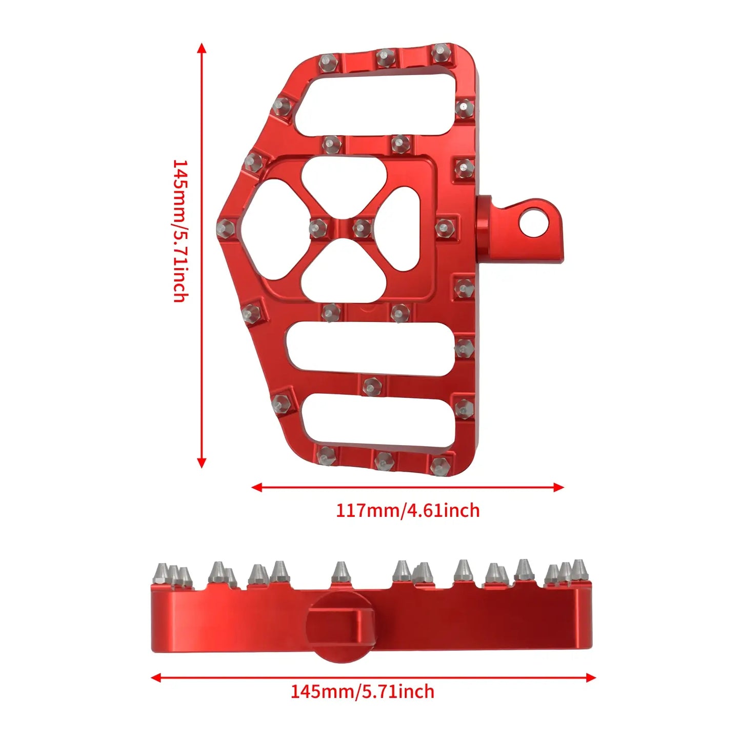 Passenger Floorboards Foot Pegs Red For Harley Softail Touring 1986-2025 | HCmotorku