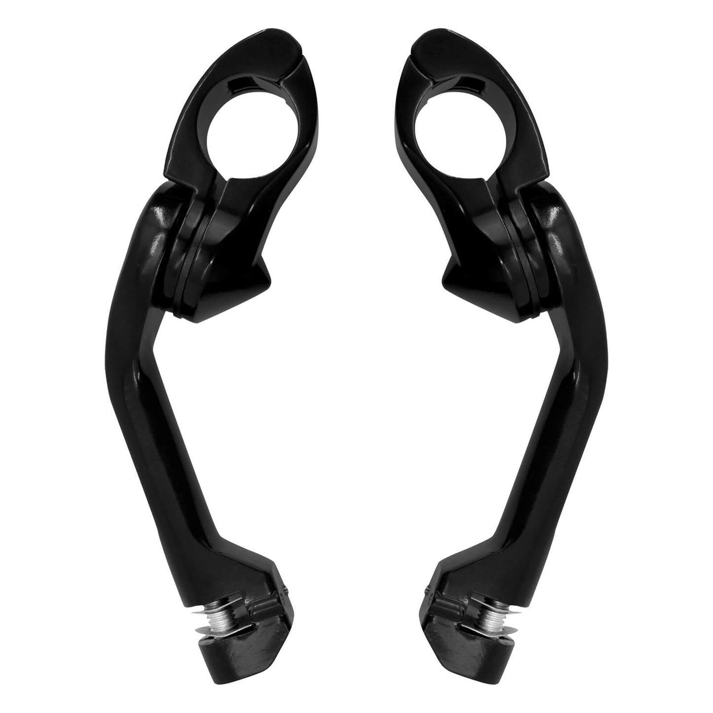 1.25" Long Angled Adjustable Highway Pegs Mount Clamp for Harley | HCmotorku