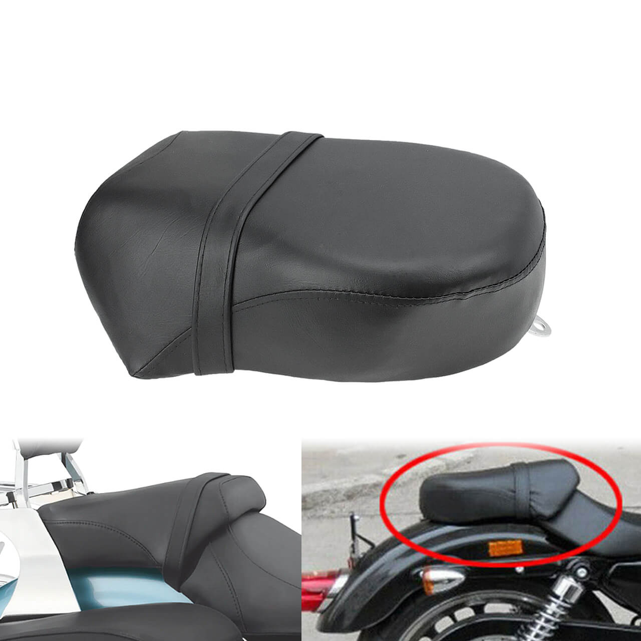 Motorcycle Rear Passenger Seat Pillion Pad Cushion Fit For Harley 883 1200 2004-2015 | HCmotorku