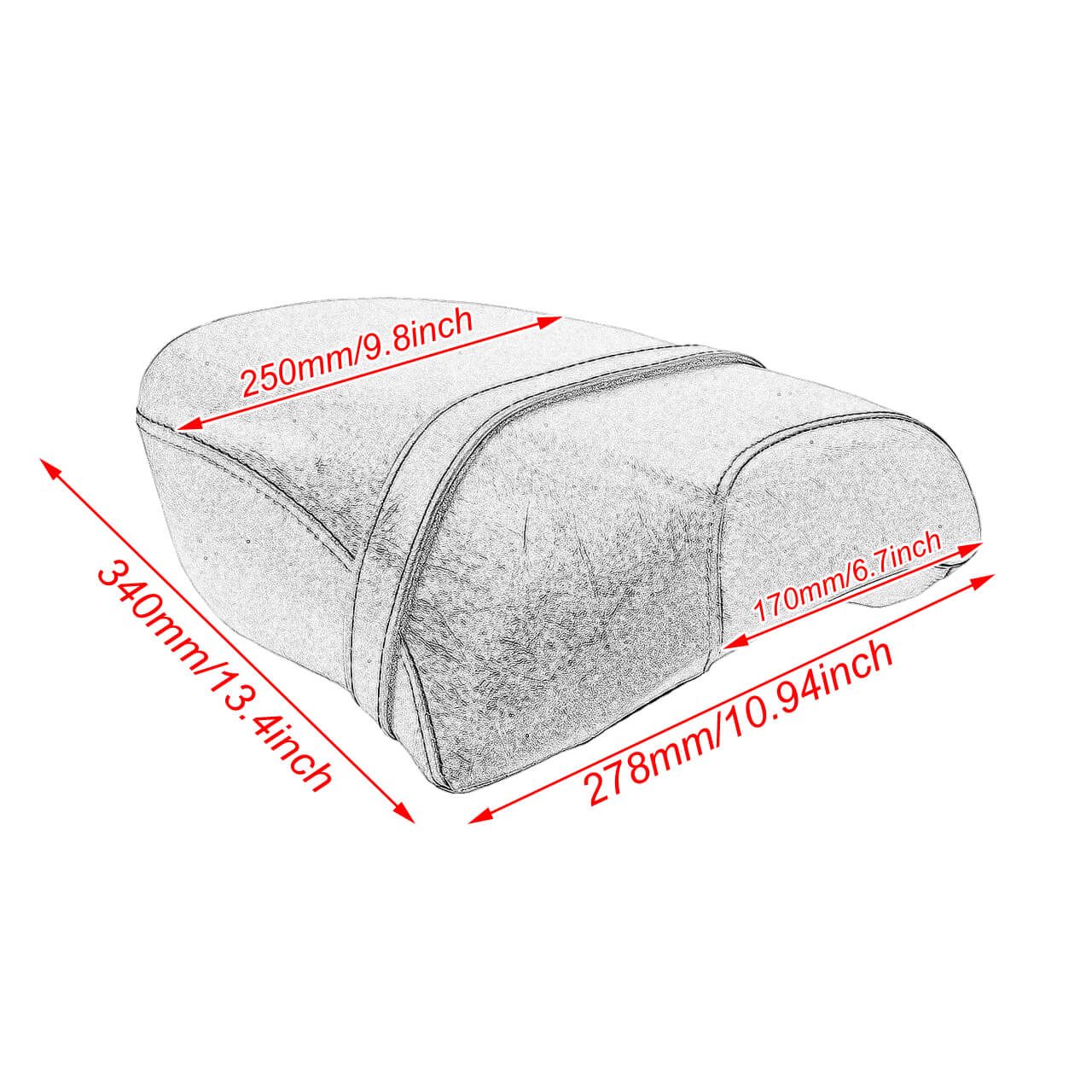 Motorcycle Rear Passenger Seat Pillion Pad Cushion Fit For Harley 883 1200 2004-2015 | HCmotorku