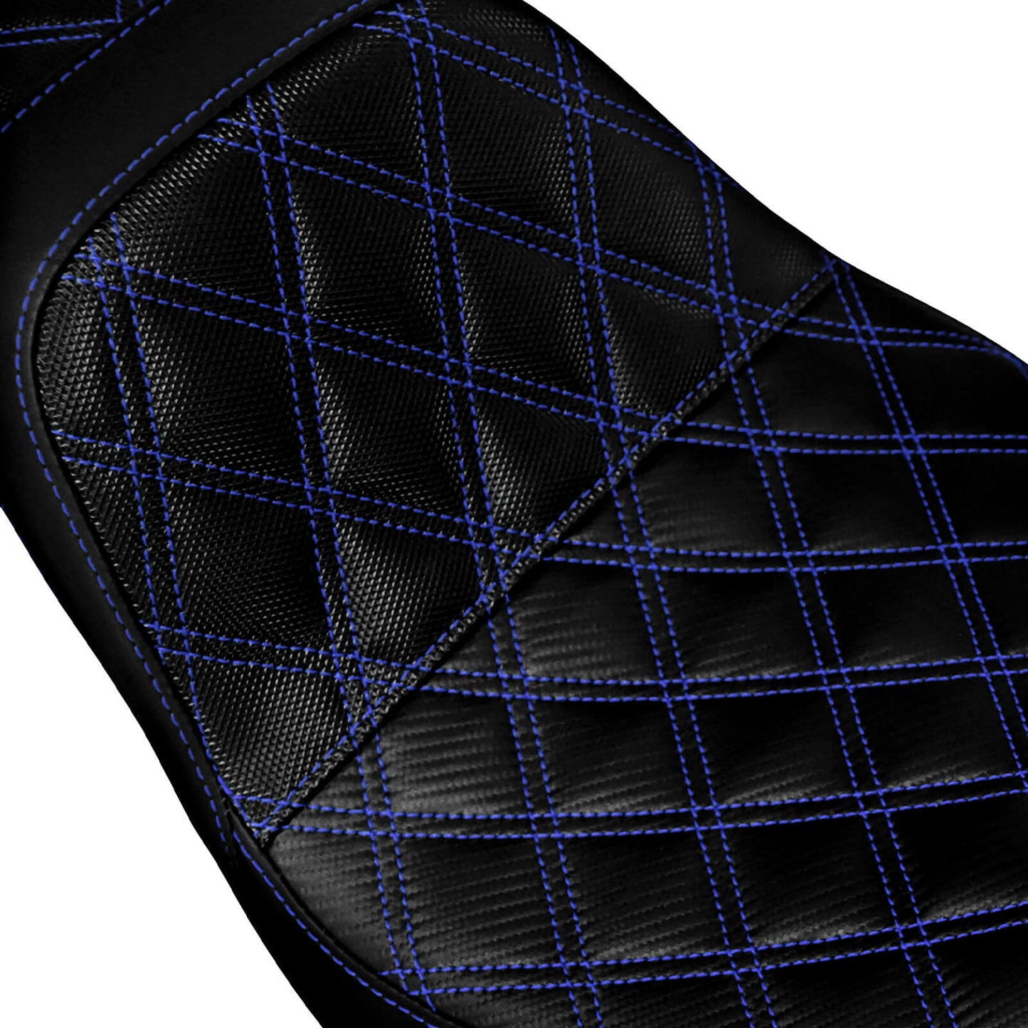 Two-Up Seat Rider Passenger Blue Line Fit For Harley Dyna 2006-2017 | HCmotorku