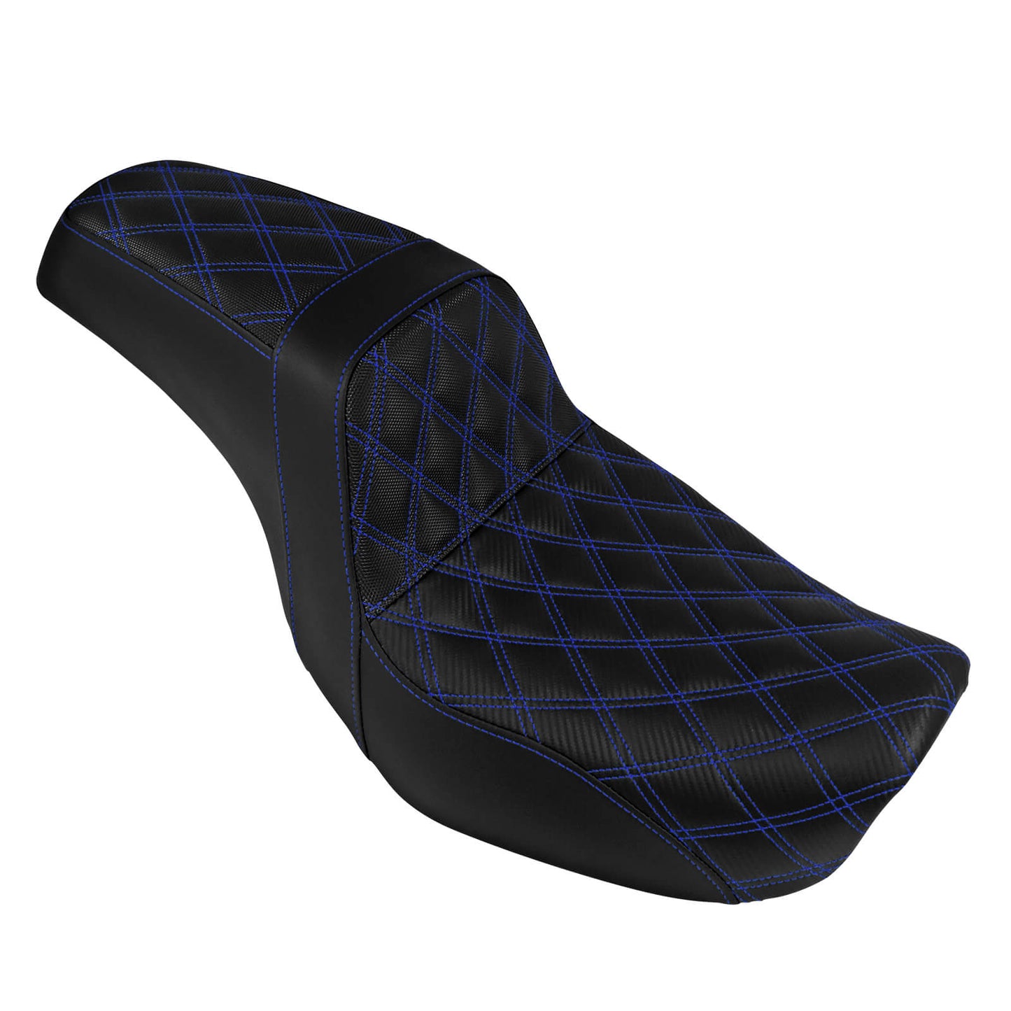 Two-Up Seat Rider Passenger Blue Line Fit For Harley Dyna 2006-2017 | HCmotorku