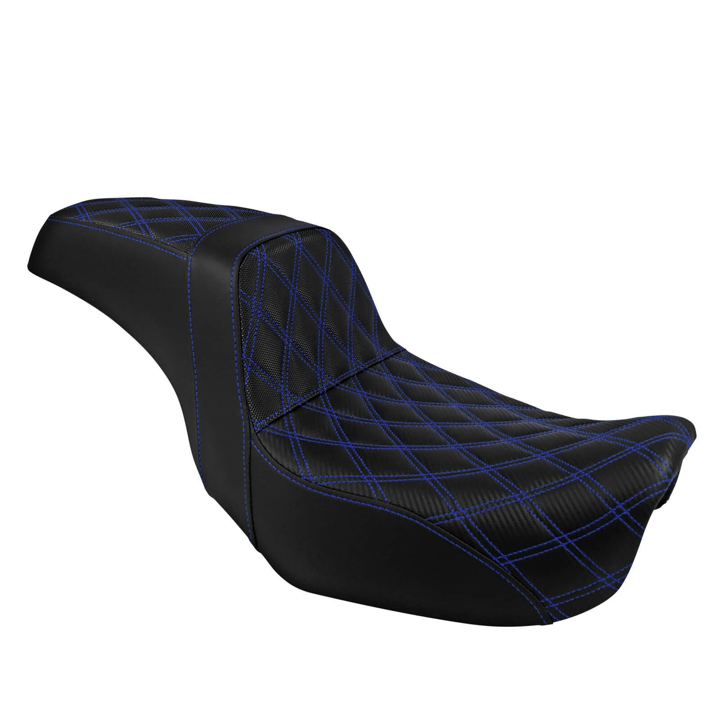Two-Up Seat Rider Passenger Blue Line Fit For Harley Dyna 2006-2017 | HCmotorku