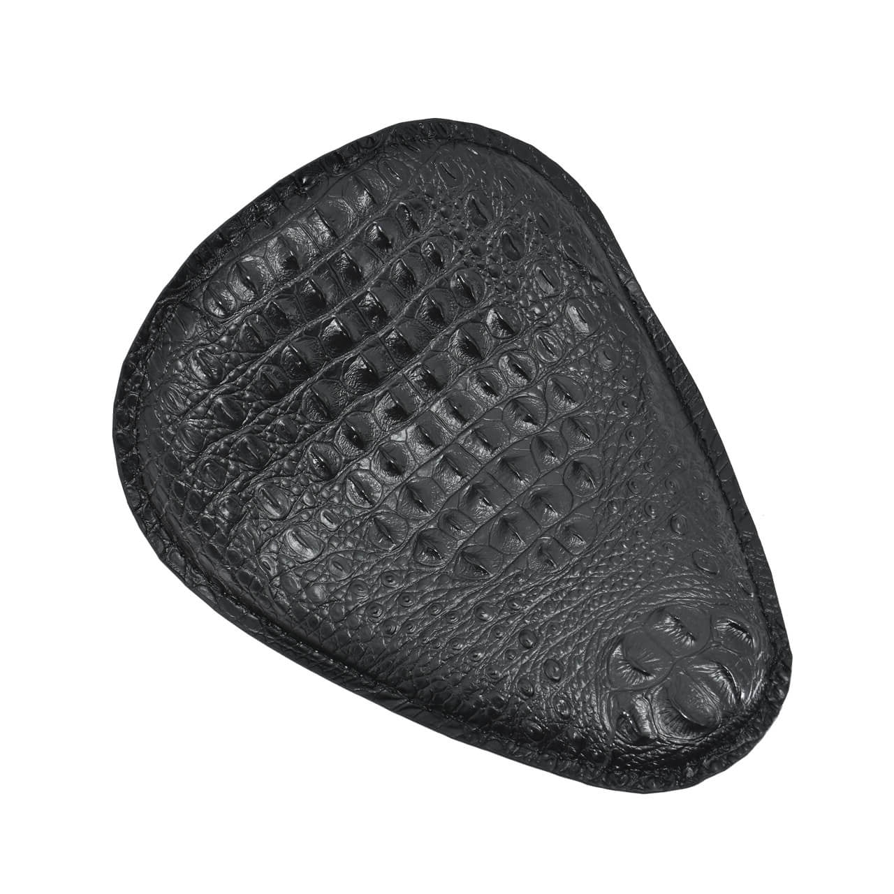 Alligator Emboss Solo Driver Seat Black Fit For Harley Honda Yahama | HCmotorku