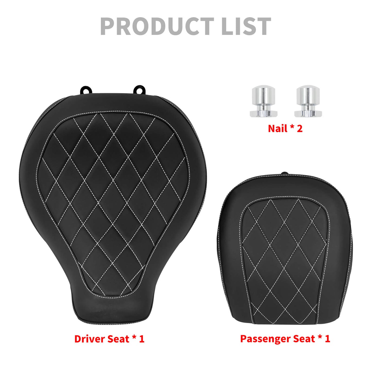 Rider Passenger 2-up Seat White Stitching For Harley Breakout FXBR FXBRS 2023-2024 | HCmotorku
