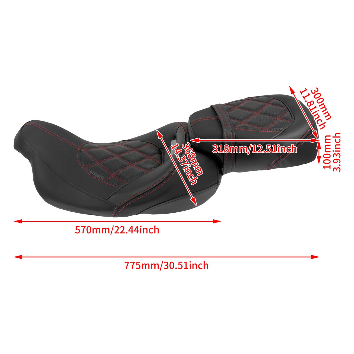 Low Profile Rider And Passenger Seats Fit Harley Touring 2009-2023 | HCmotorku