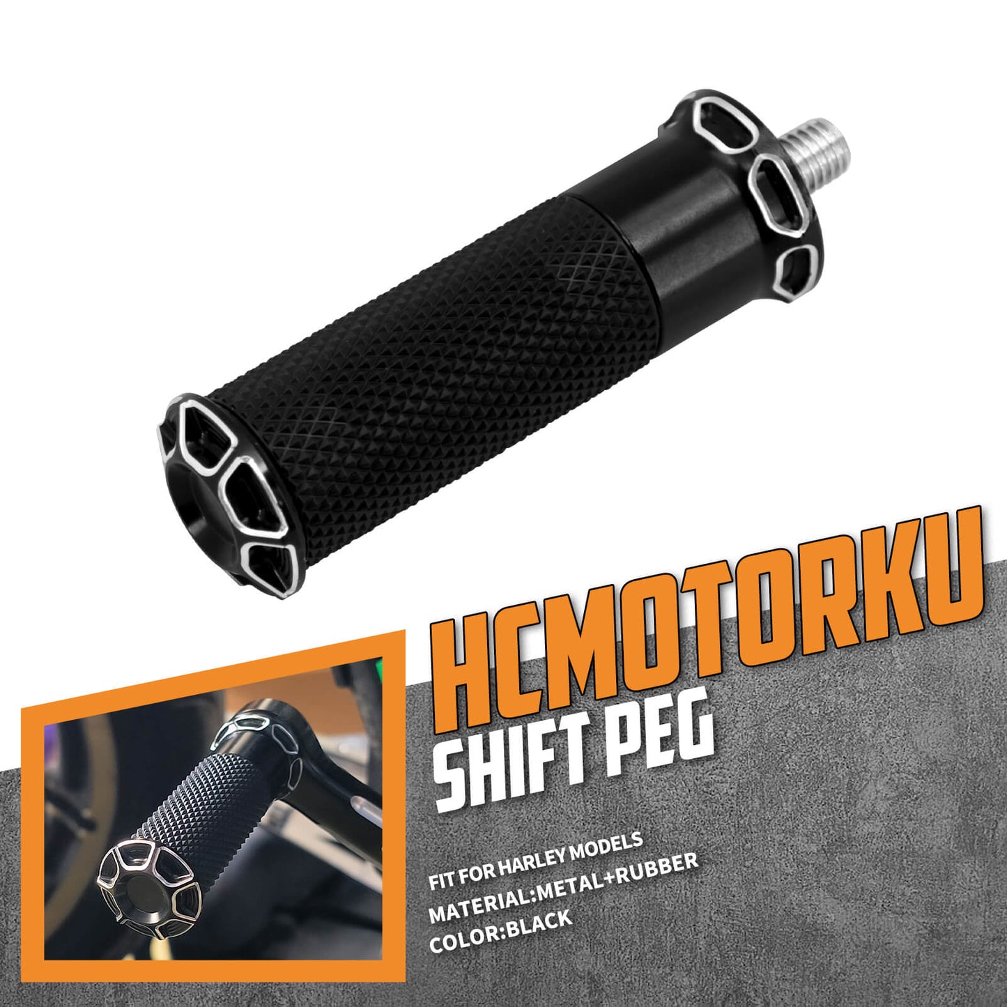 Particles Anti Slip Shifter Foot Peg For Harley Touring Sportster Dyna Softail 1984-2025 | HCmotorku