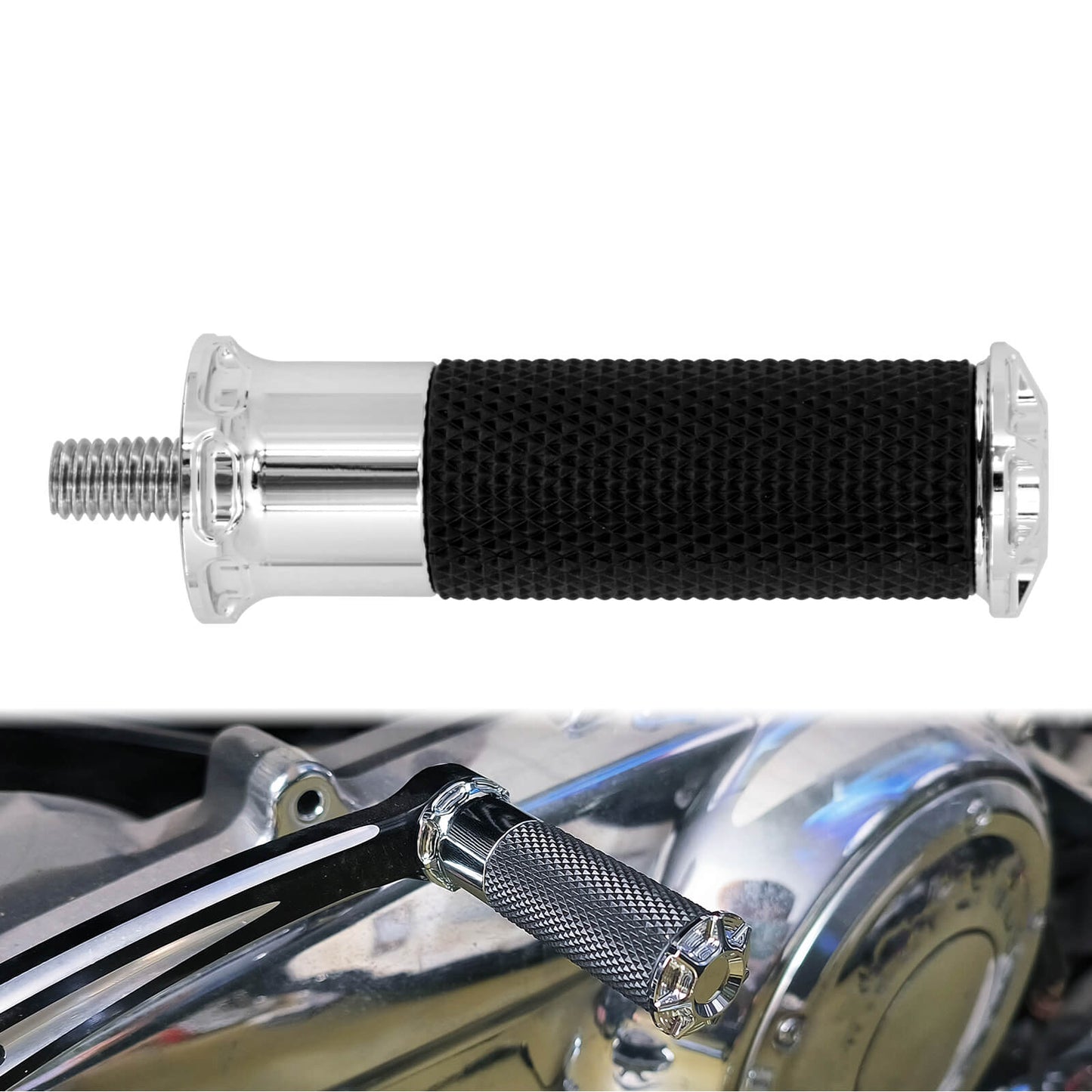 Particles Anti Slip Shifter Foot Peg Chrome For Harley Touring Sportster Softail | HCmotorku