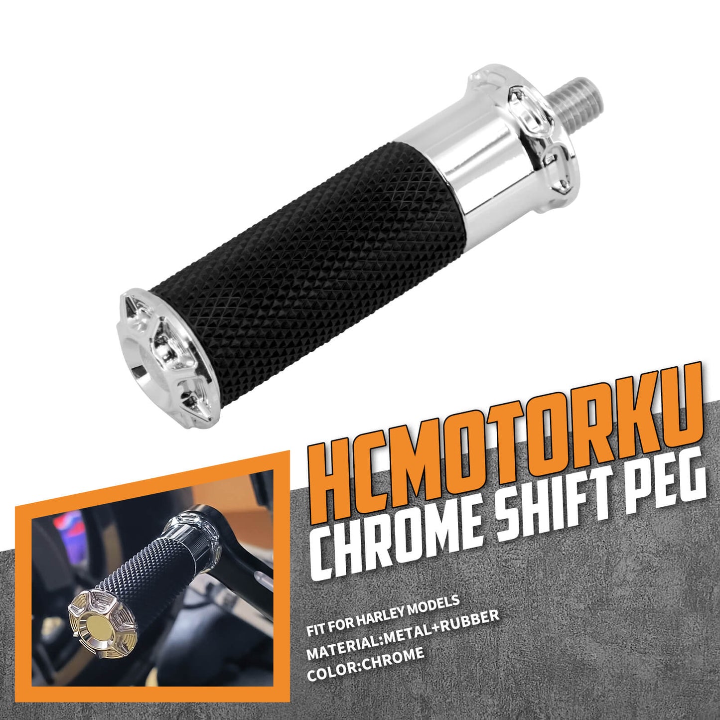 Particles Anti Slip Shifter Foot Peg Chrome For Harley Touring Sportster Softail | HCmotorku