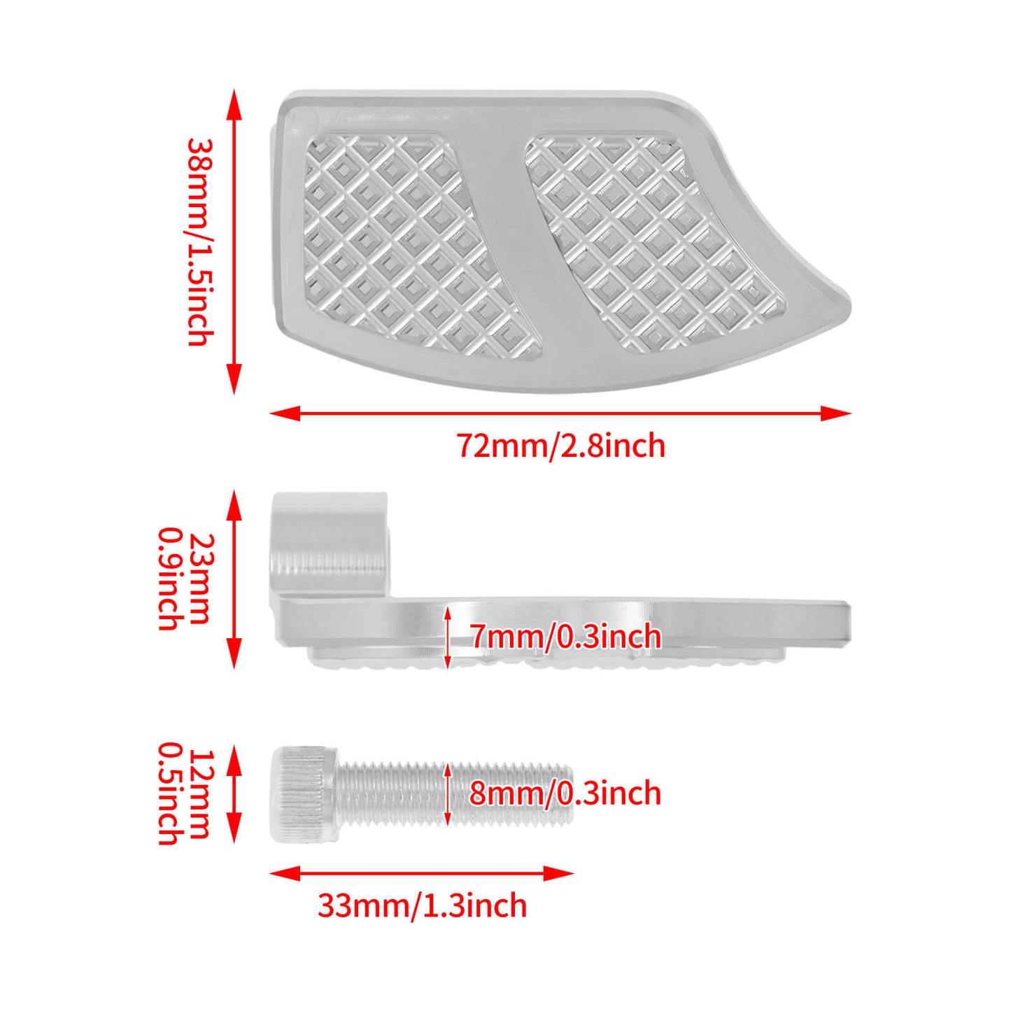 Tomahawk Shift Peg Shifter Pedal Chrome Fit For Harley Softail Touring Dyna XL 1984-2025 | HCmotorku
