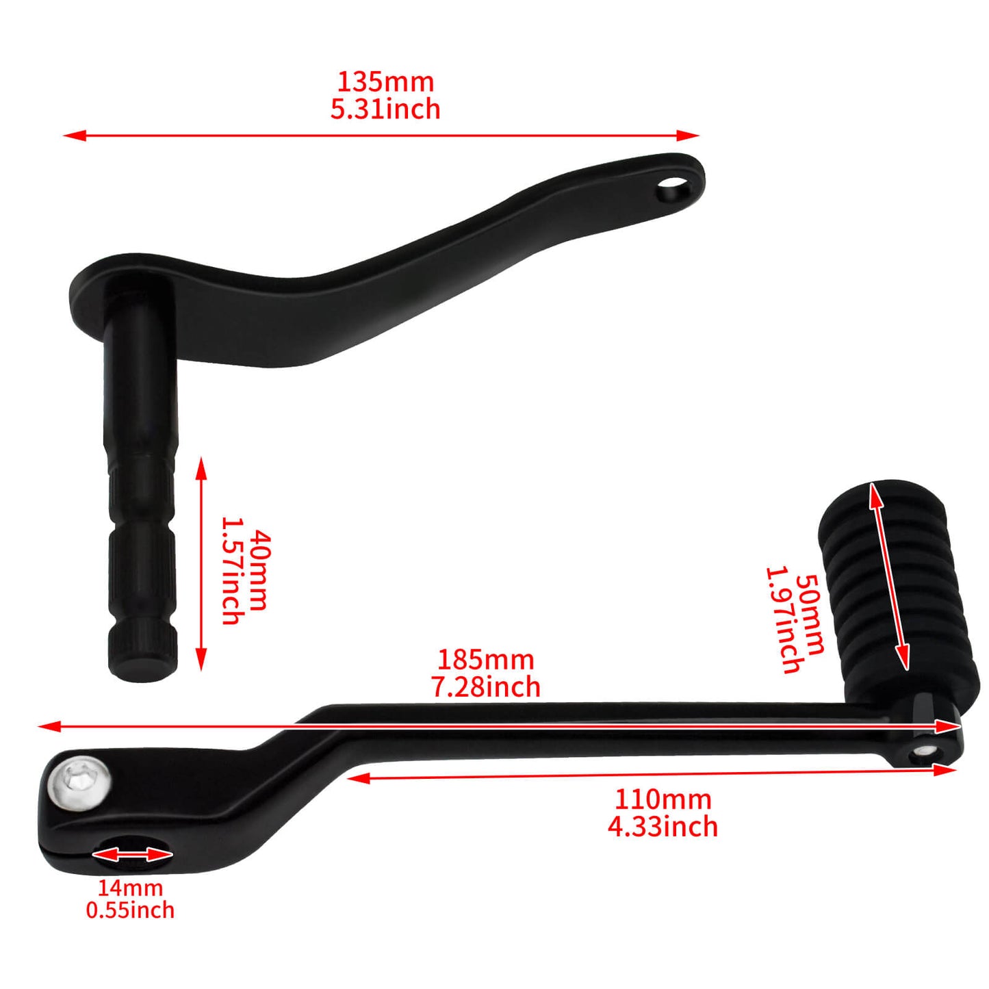 Extended Shaft Gear Shift Shifter Peg Toe Black Fit For Harley Softail FL 2018-UP | HCmotorku