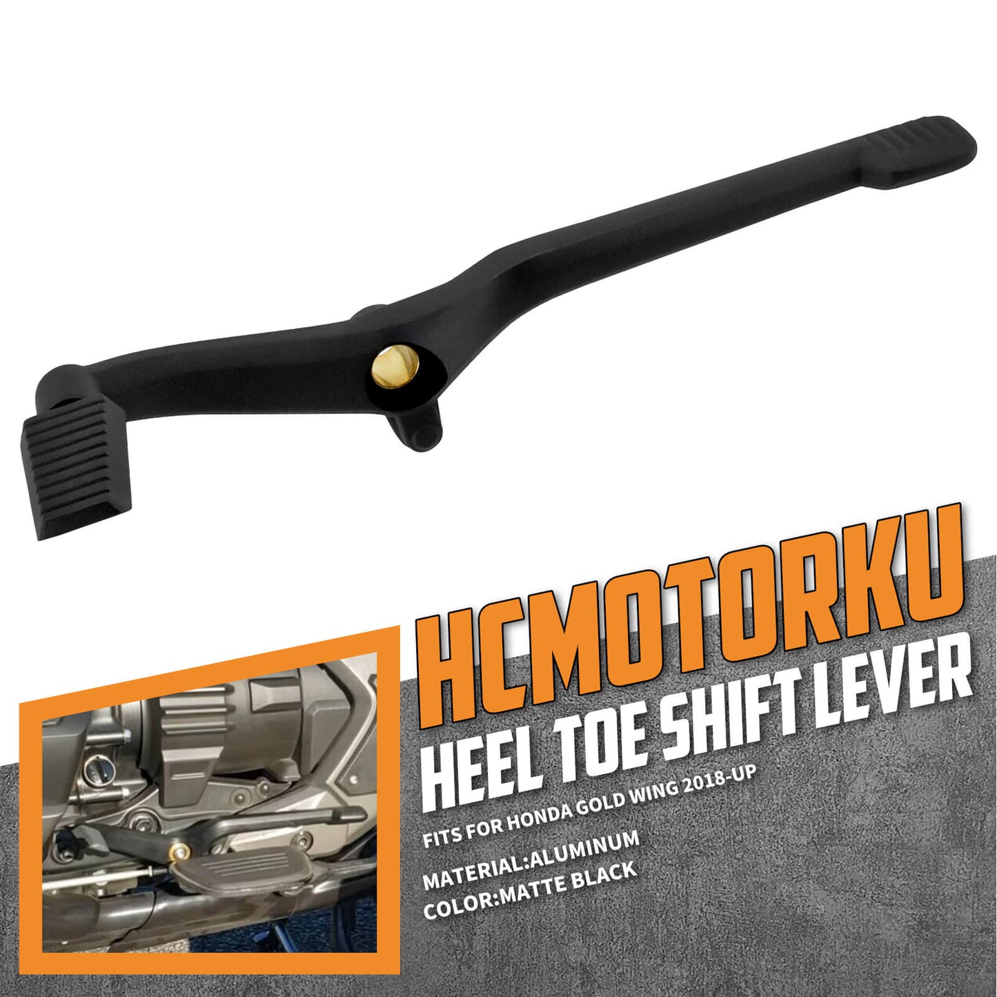 Omni Heel Toe Shifter Shift Lever W/Peg Matte Black Fit For Honda Gold Wing 2018-UP | HCmotorku