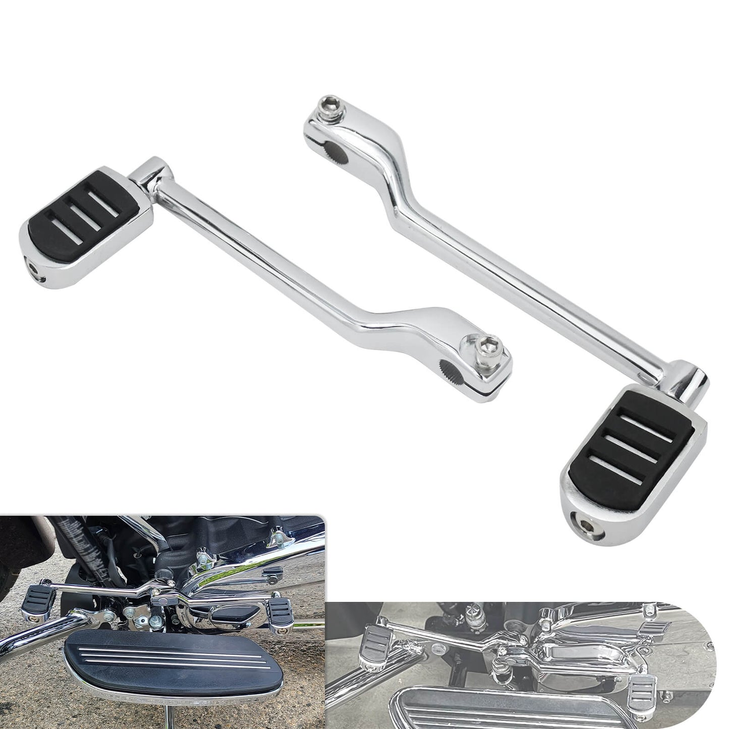 Heel Toe Shifter Lever Pegs Chrome For Harley Touring Road Electra Glide 2008-2023 | HCmotorku
