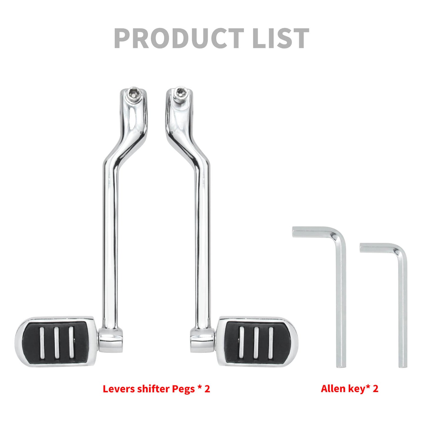 Heel Toe Shifter Lever Pegs Chrome For Harley Touring Road Electra Glide 2008-2023 | HCmotorku