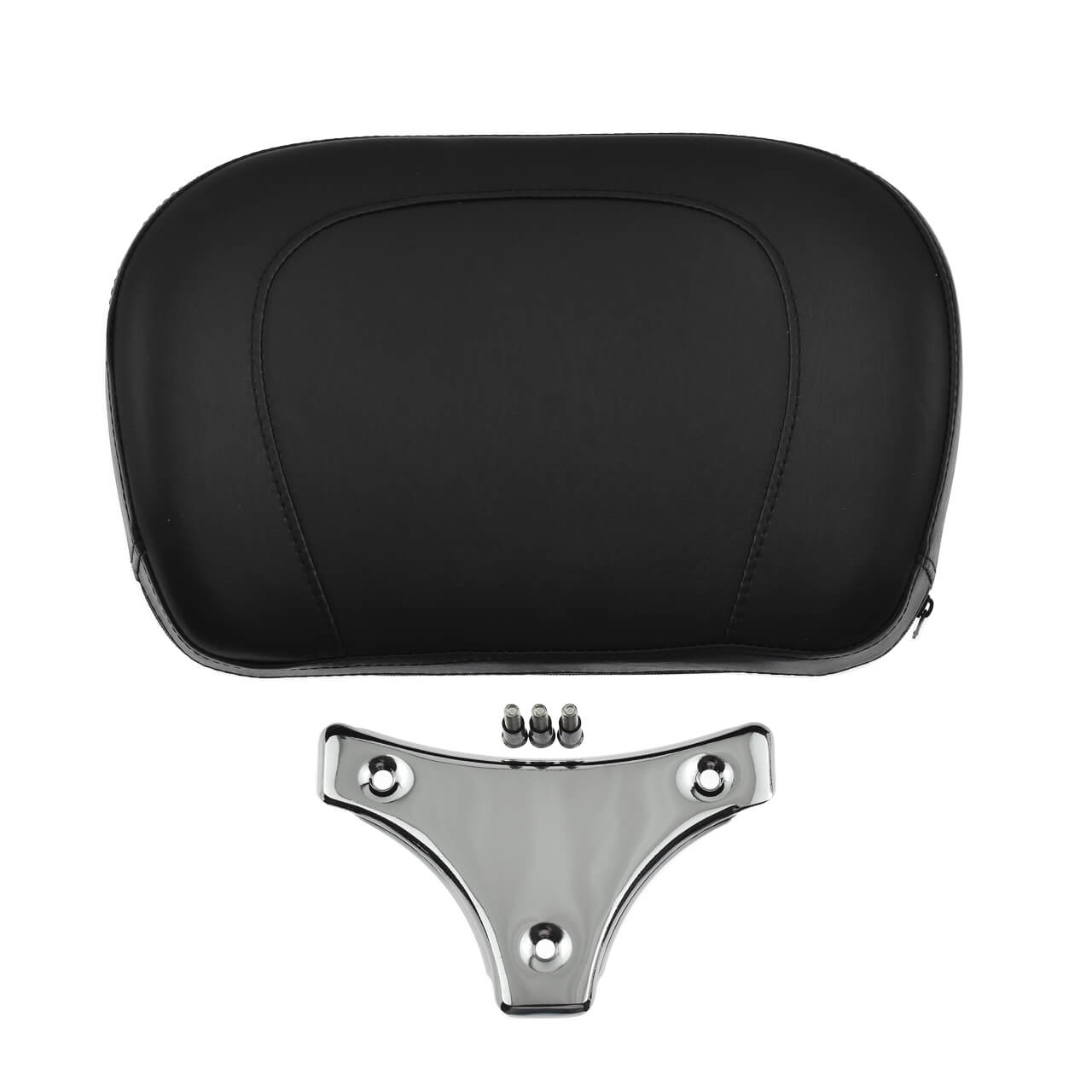 Sissy Bar Backrest Pad w/ Chrome Bracket Fit For Harley Touring FLHR FLHX 2009-2018 | HCmotorku