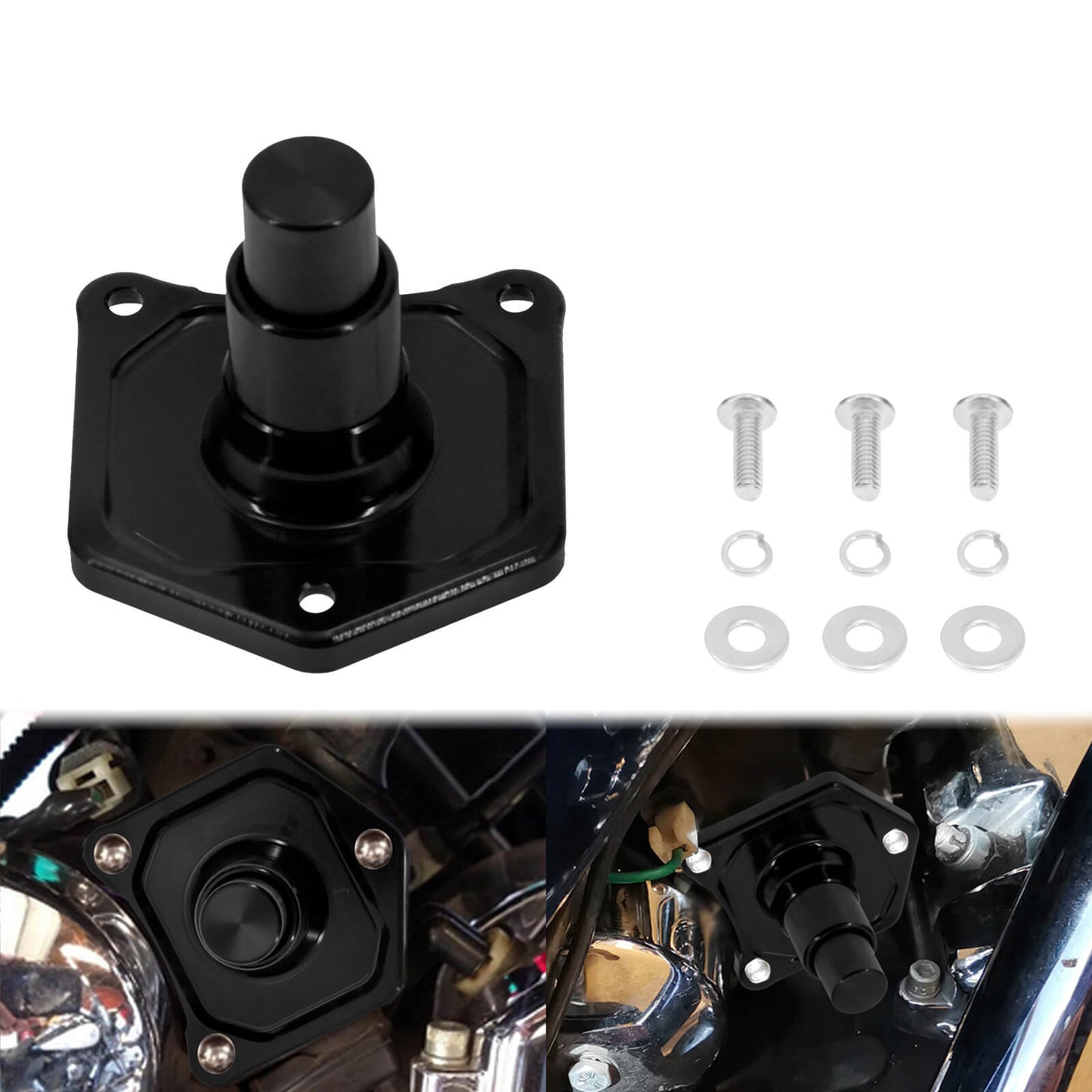 Solenoid Cover Push Button Starter Black Fit For Harley Dyna Twin Cam 1999-2017 | HCmotorku