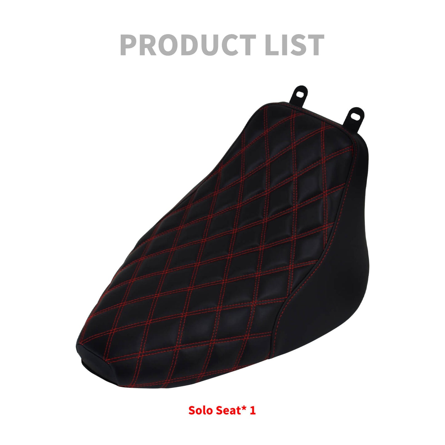 Solo Seat Cushion Red Line Rhombus Fit For Harley Heritage Softail Deluxe 2006-2017 | HCmotorku