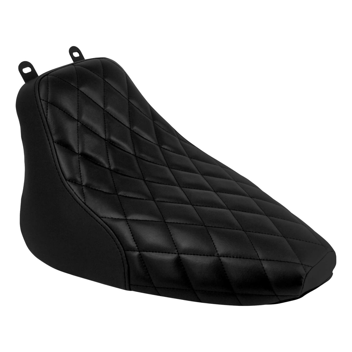 Solo Seat Cushion Black Single Line Diamond Fit For Harley Heritage Softail Deluxe 2006-2017 | HCmotorku