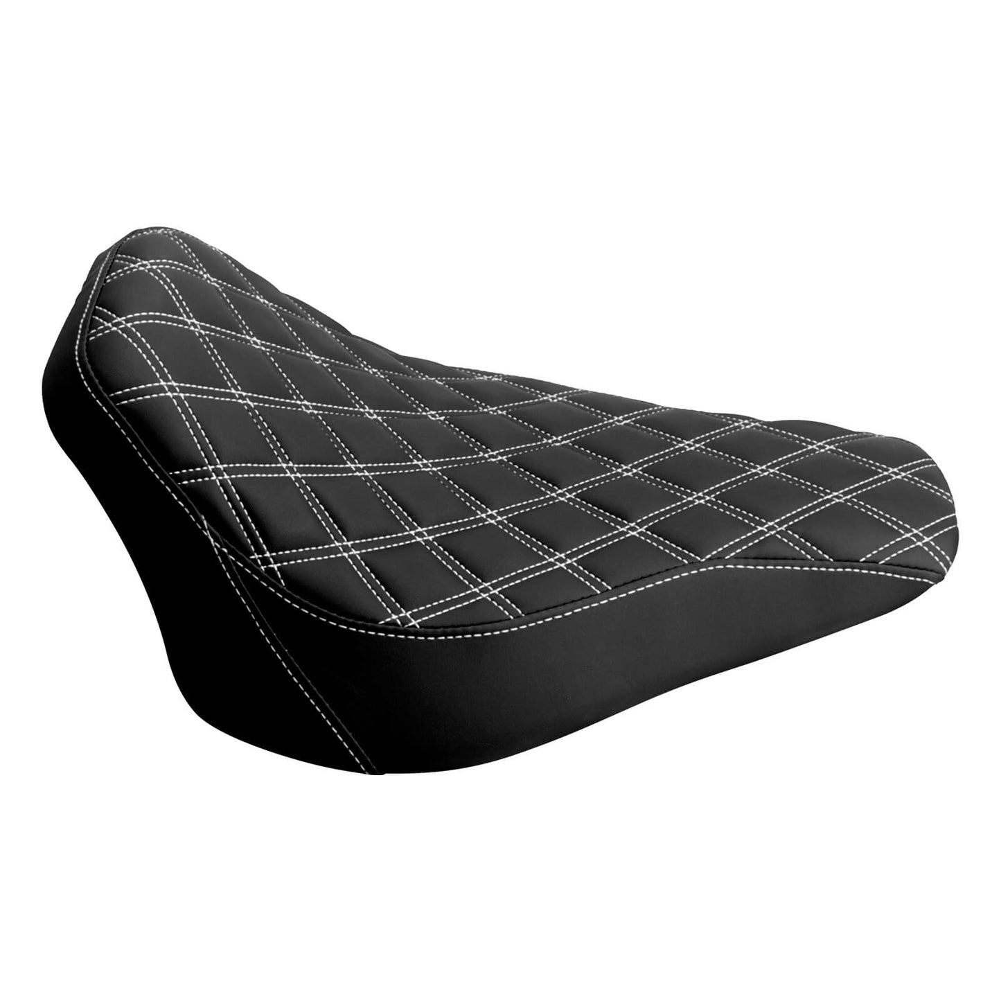 Driver Seat Front Black Solo White Line For Harley Softail Rocker 2008-2017 | HCmotorku