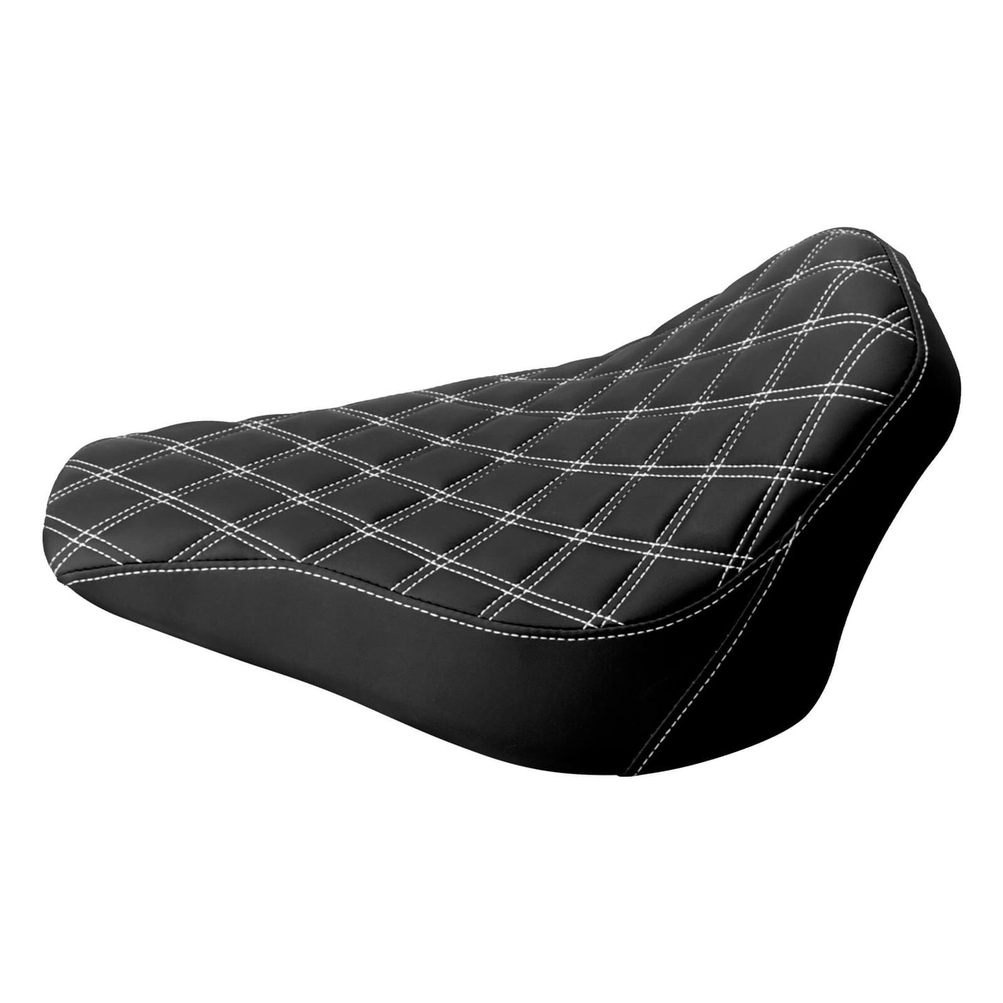 Driver Seat Front Black Solo White Line For Harley Softail Rocker 2008-2017 | HCmotorku