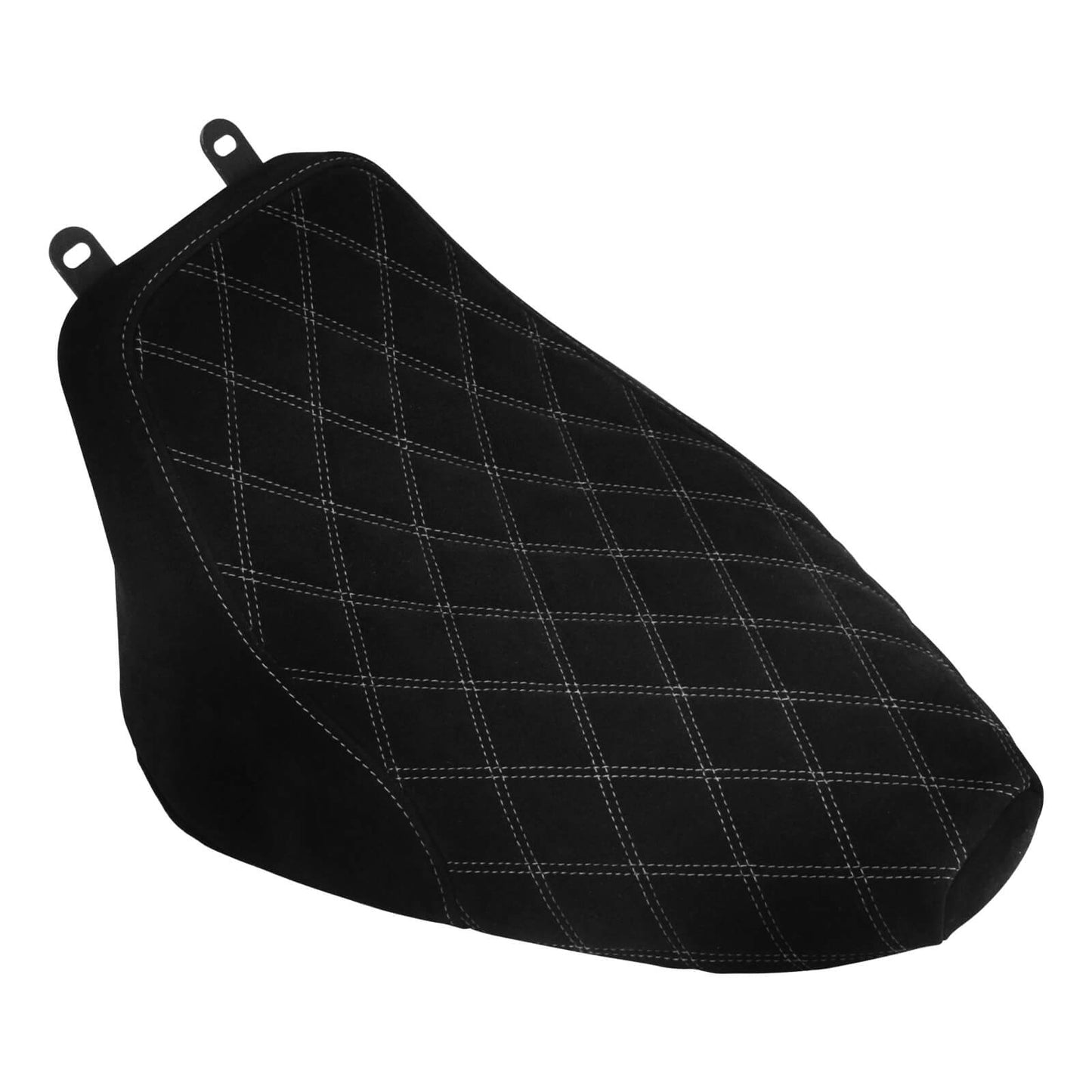 Solo Seat Cushion Suede White Line Diamond Fit For Harley Heritage Softail Deluxe 2006-2017 | HCmotorku