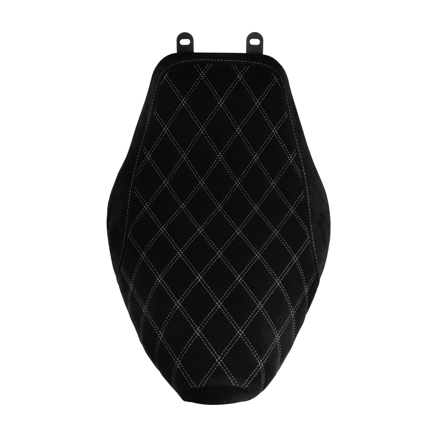 Solo Seat Cushion Suede White Line Diamond Fit For Harley Heritage Softail Deluxe 2006-2017 | HCmotorku