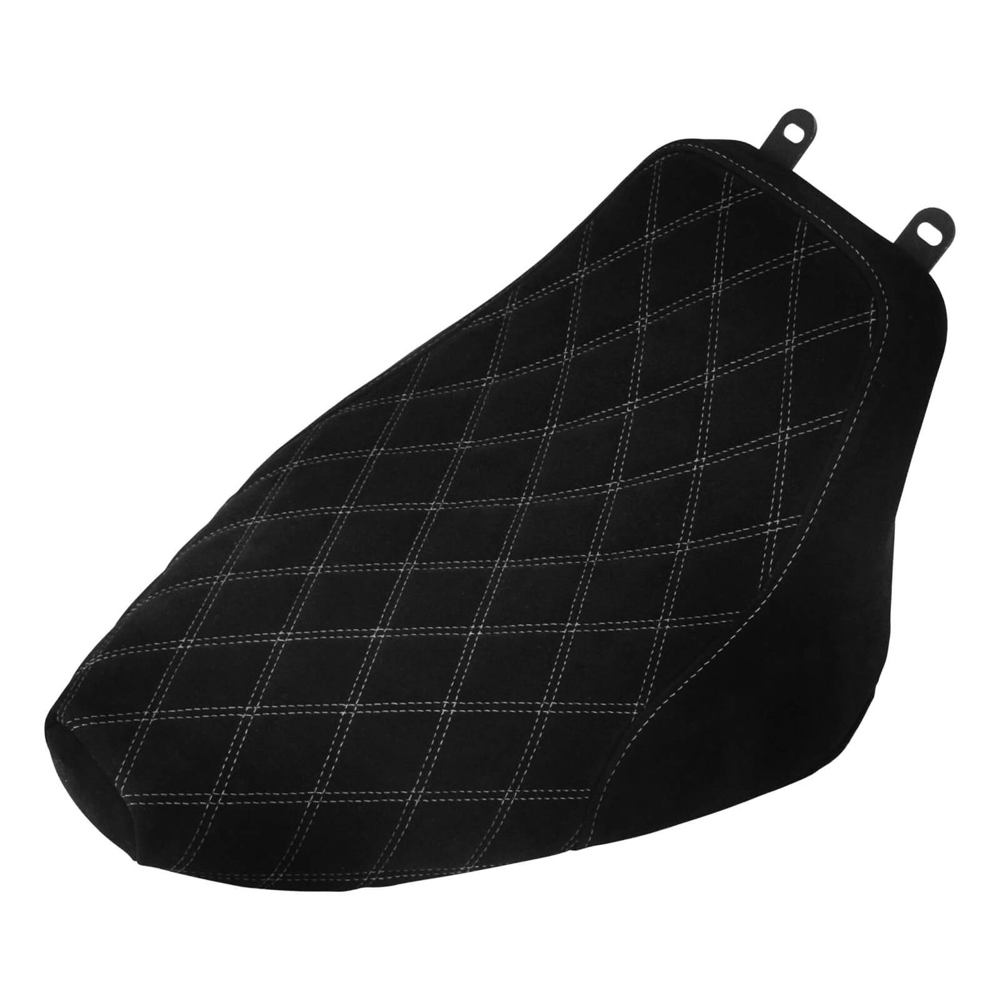 Solo Seat Cushion Suede White Line Diamond Fit For Harley Heritage Softail Deluxe 2006-2017 | HCmotorku