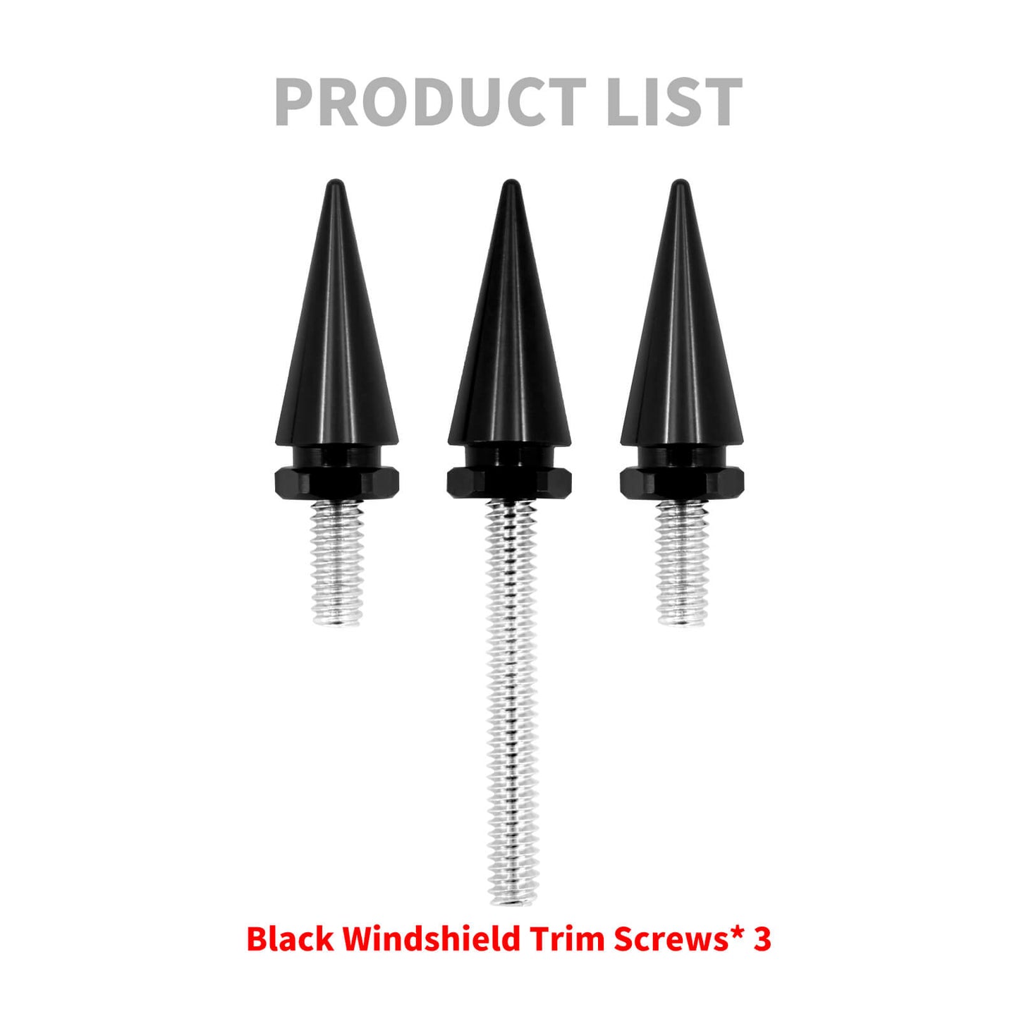 Impaler Spike Wind Screen Windshield Bolt Black For Electra Street Glide 2014-2023 | HCmotorku