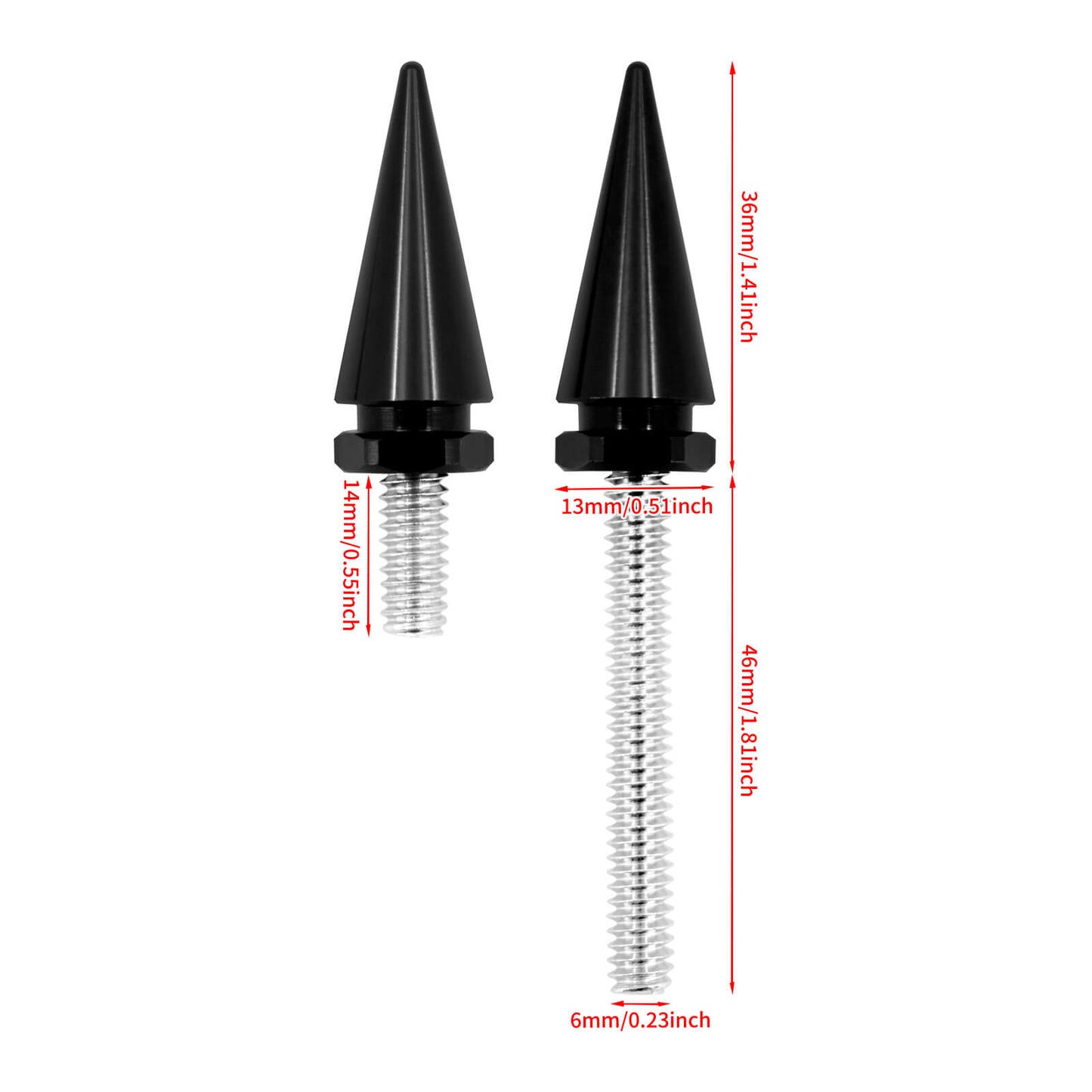 Impaler Spike Wind Screen Windshield Bolt Black For Electra Street Glide 2014-2023 | HCmotorku