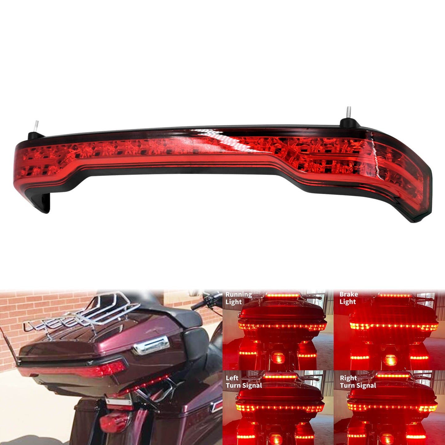 LED King Tour Pak Tail Light for Harley 2014-2025 | HCmotorku