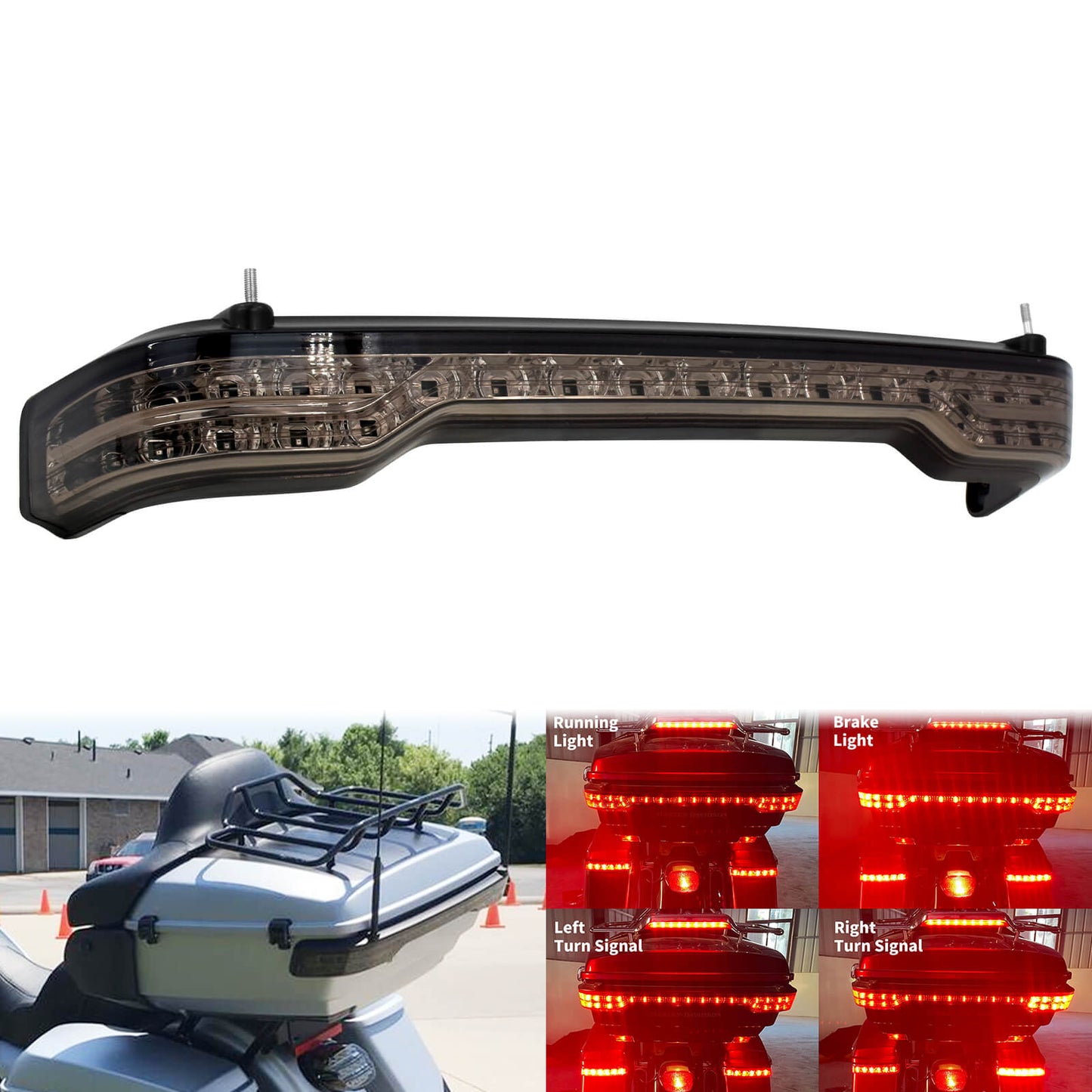 LED King Tour Pak Tail Light for Harley 2014-2025 | HCmotorku