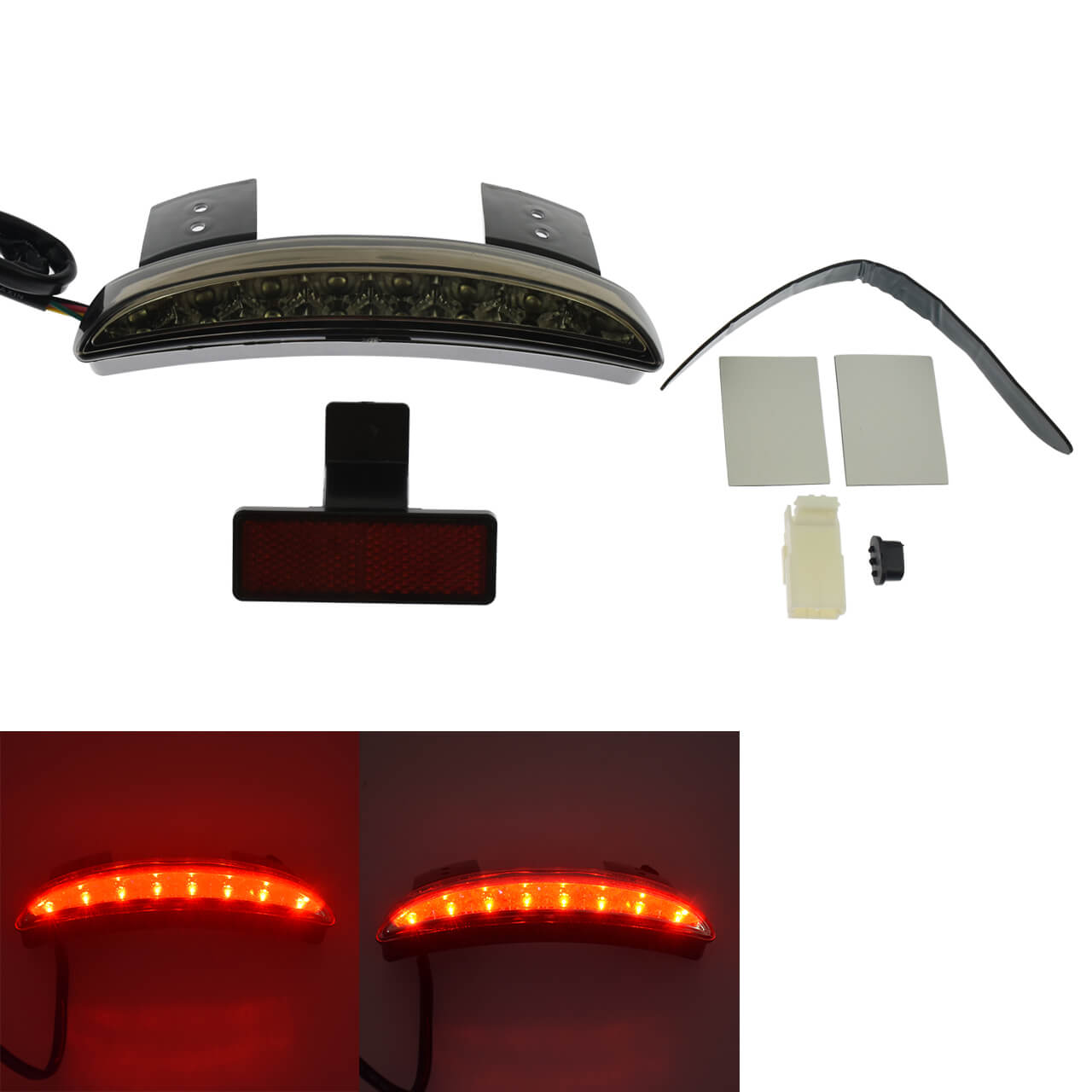 Rear Brake Tail Light w/ Smoke Lens Fit For Harley Sportster Iron 883 48 72 1200 | HCmotorku