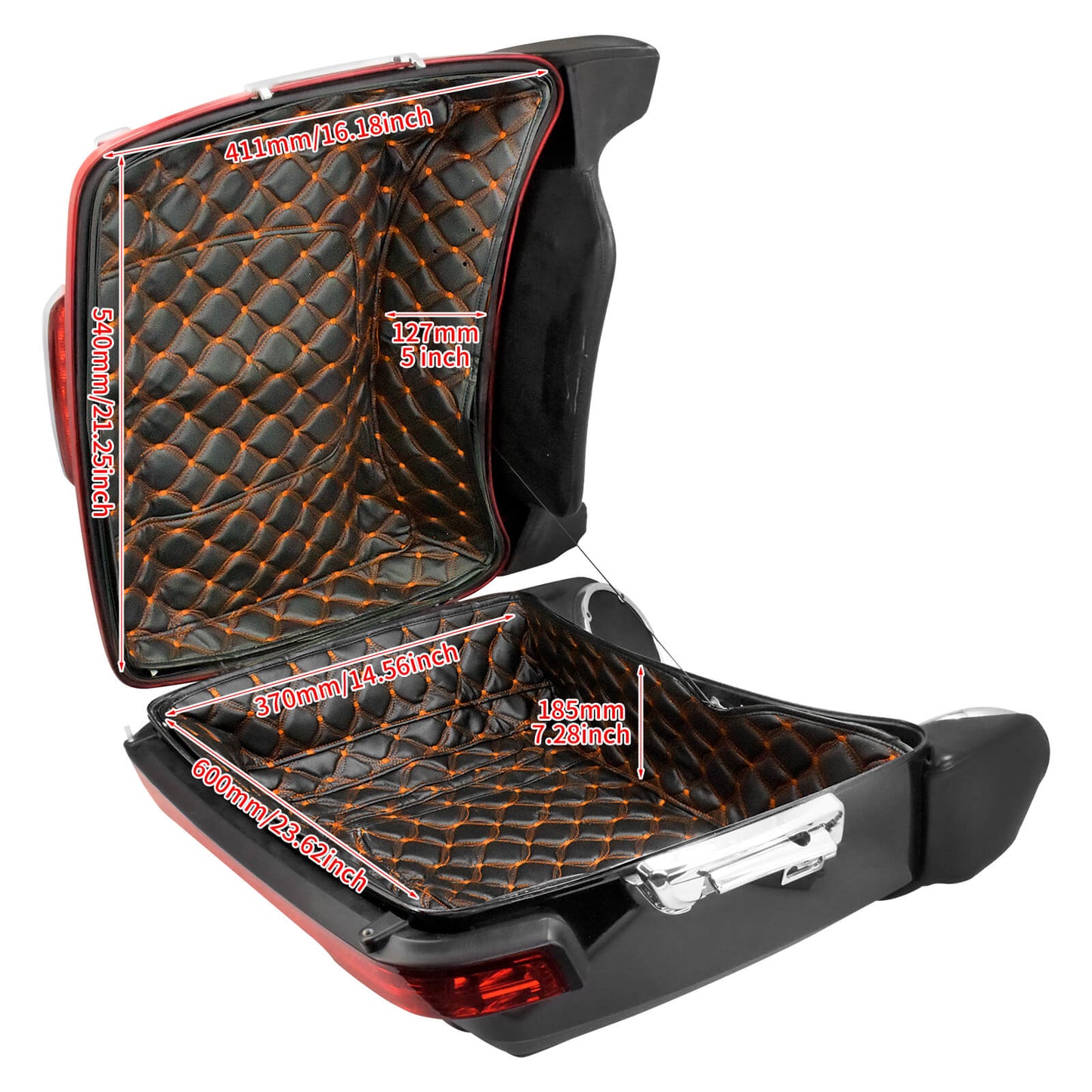 Thread King Tour Pack Trunk Insert Carpet Liner Orange Fit For Harley FLH 2014-2022 | HCmotorku