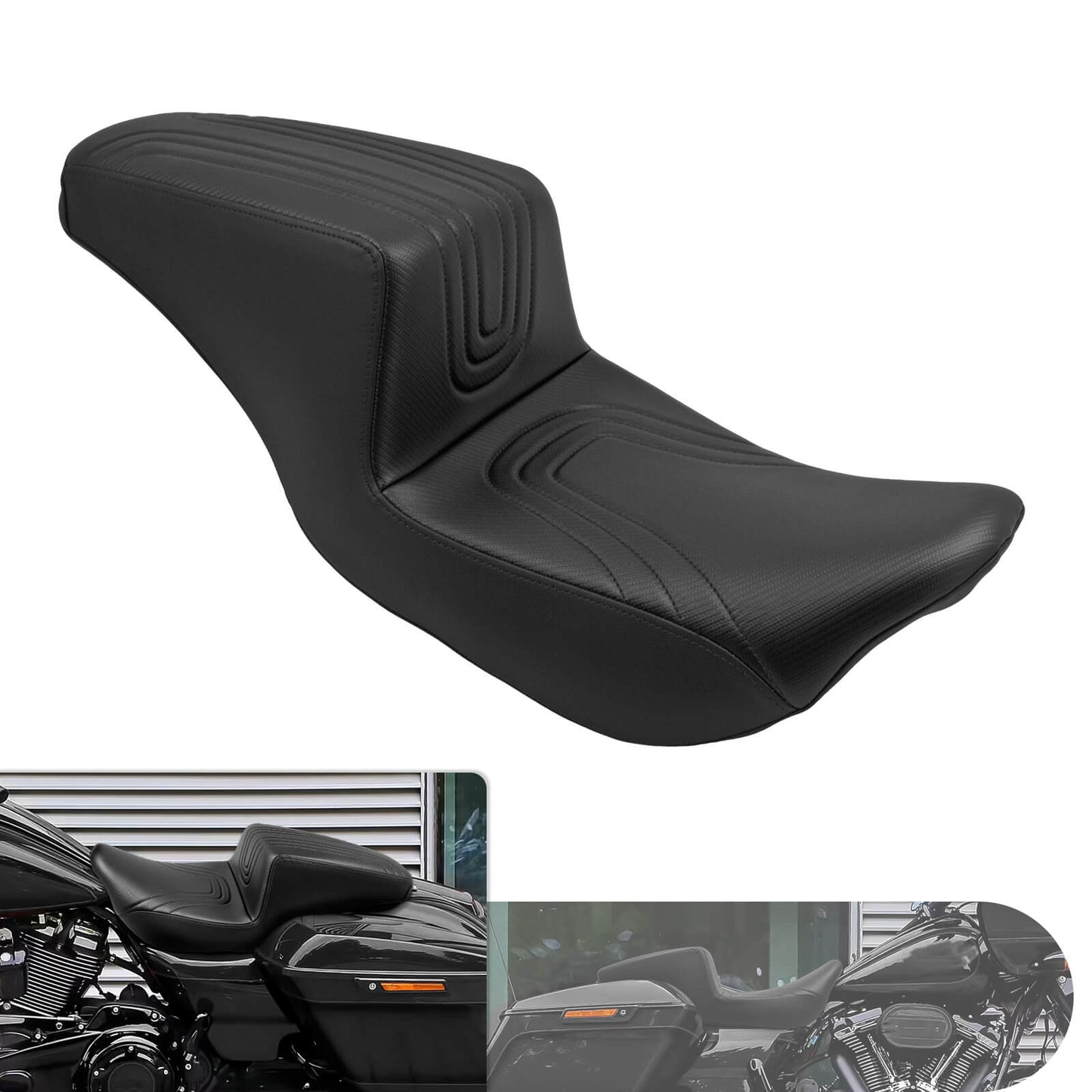 Driver & Passenger Seat Black For Harley Touring 2009-2023 | HCmotorku