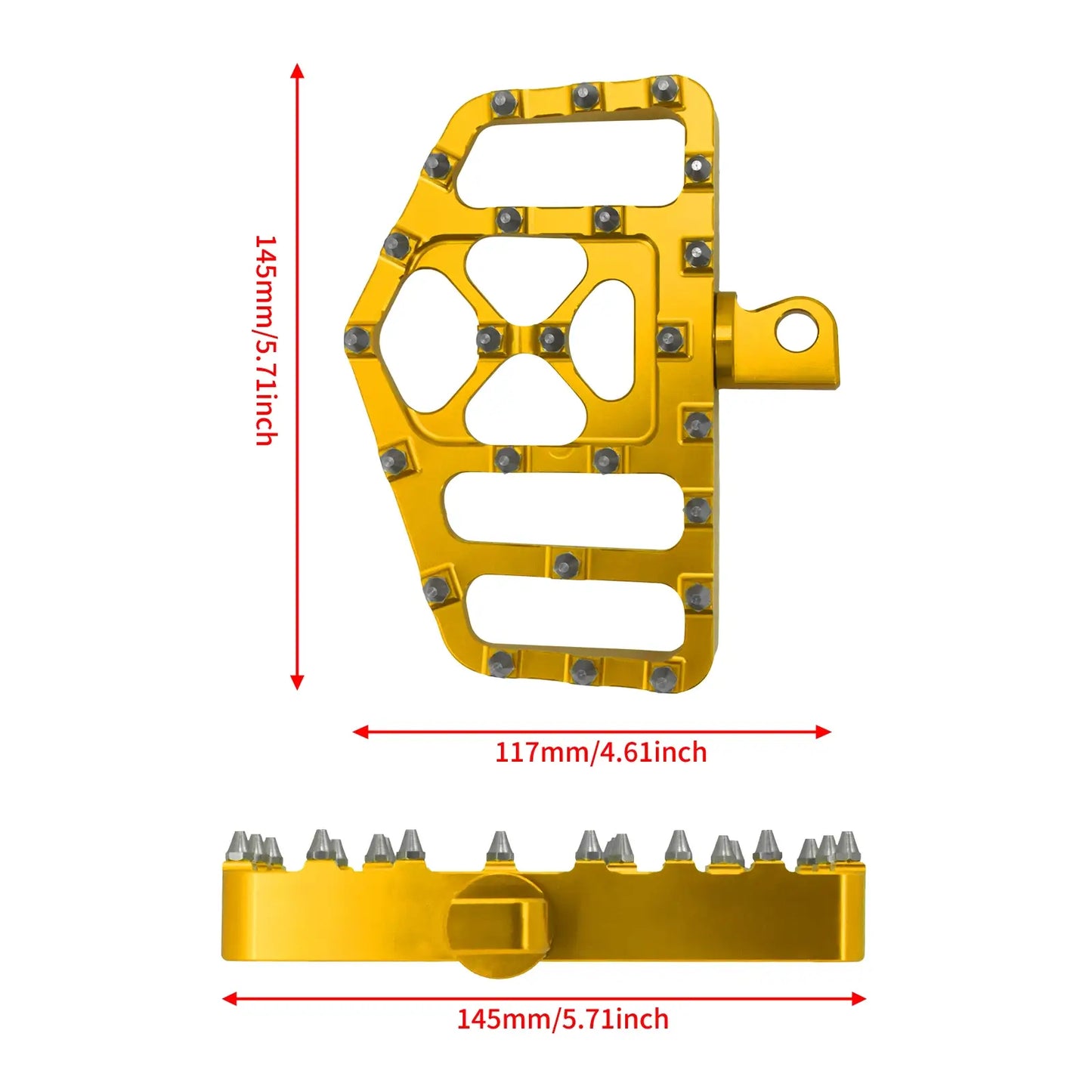 MX Style Foot Pegs Floorboard Gold For Harley Touring Dyna Softail Sportster | HCmotorku