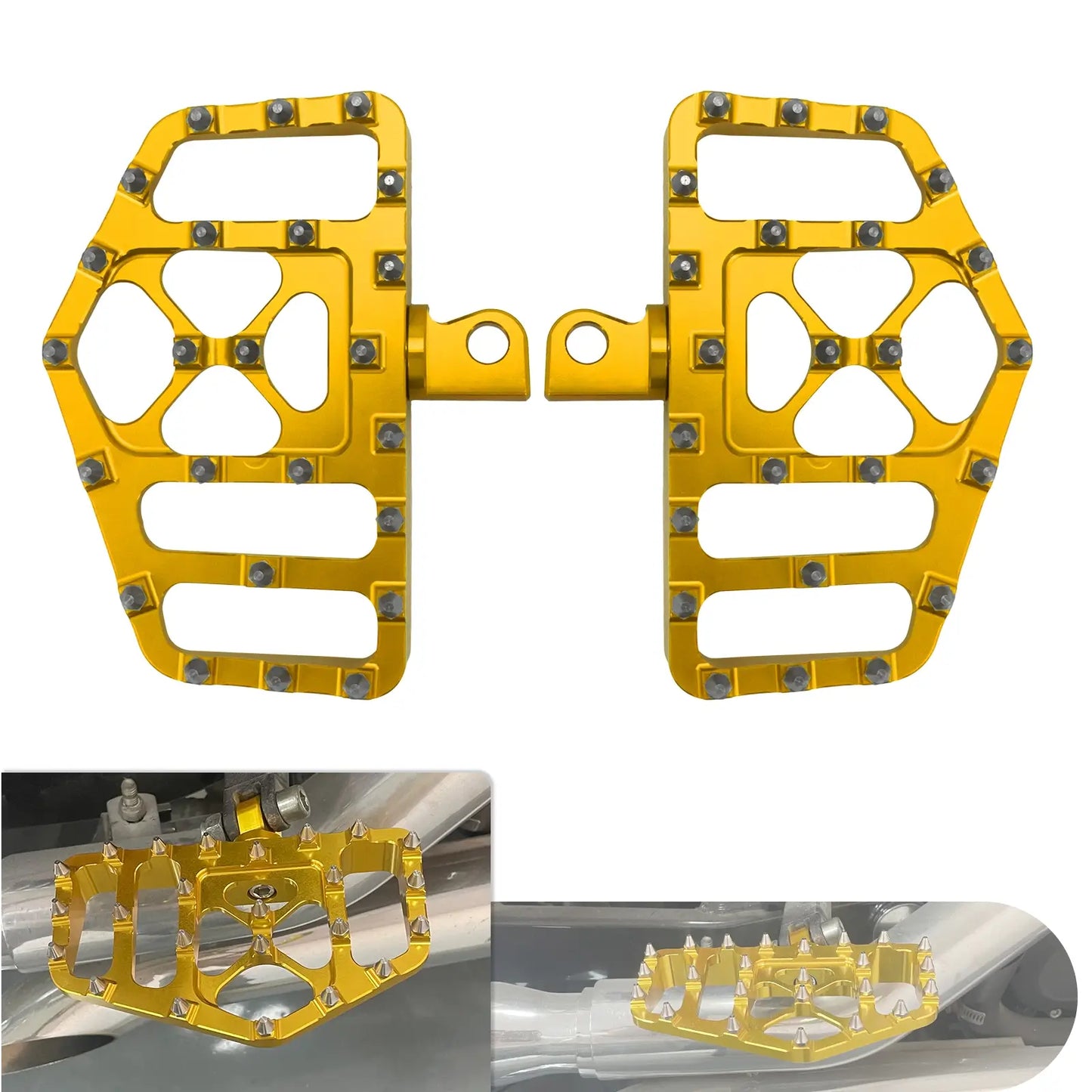 Mx Style Floorboards Brake Pedal Cover Kit Gold Fit For Harley Touring Softail | HCmotorku