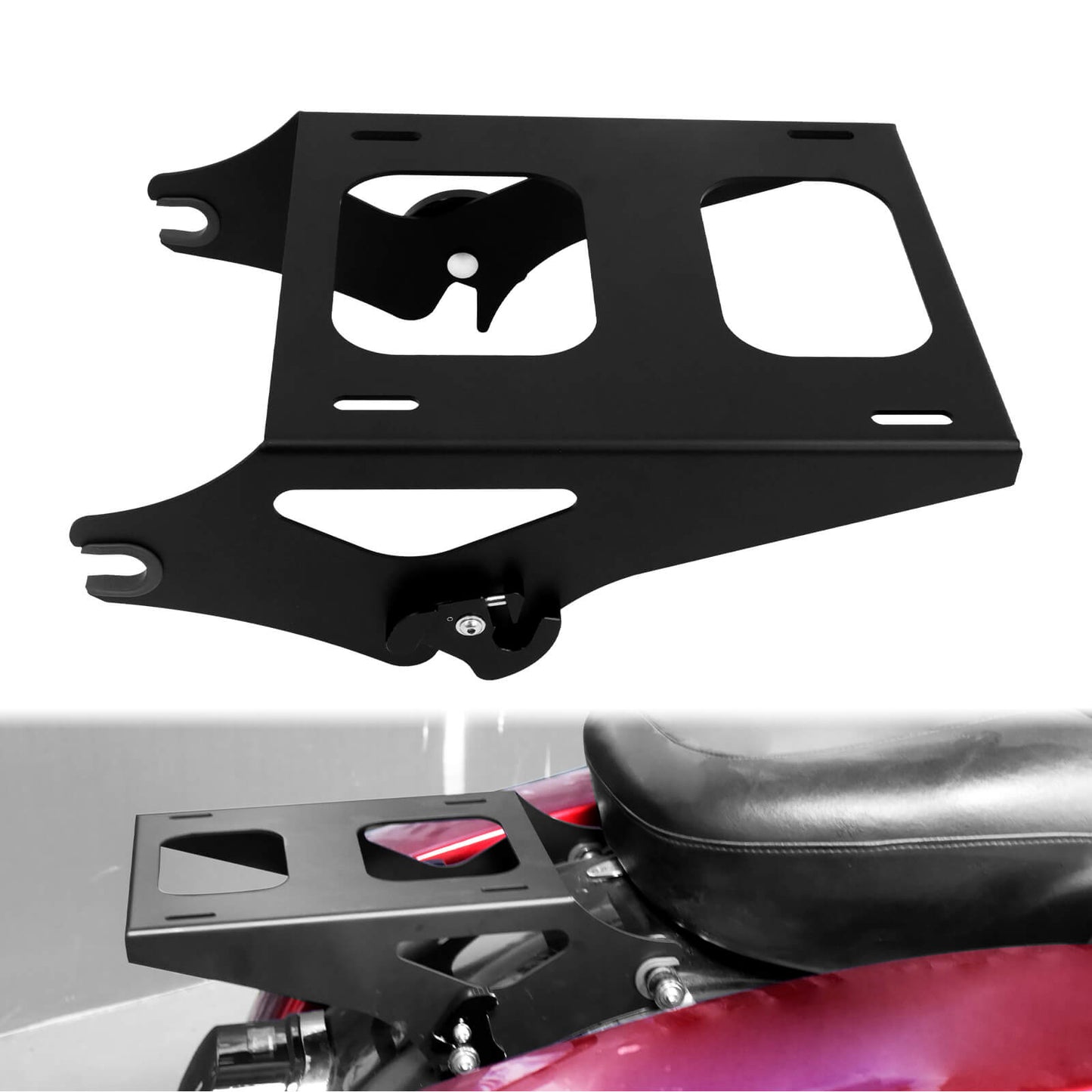 Detachable Black Two Up Tour Pack Luggage Rack Fit For Harley Road Glide 2014-2022 | HCmotorku