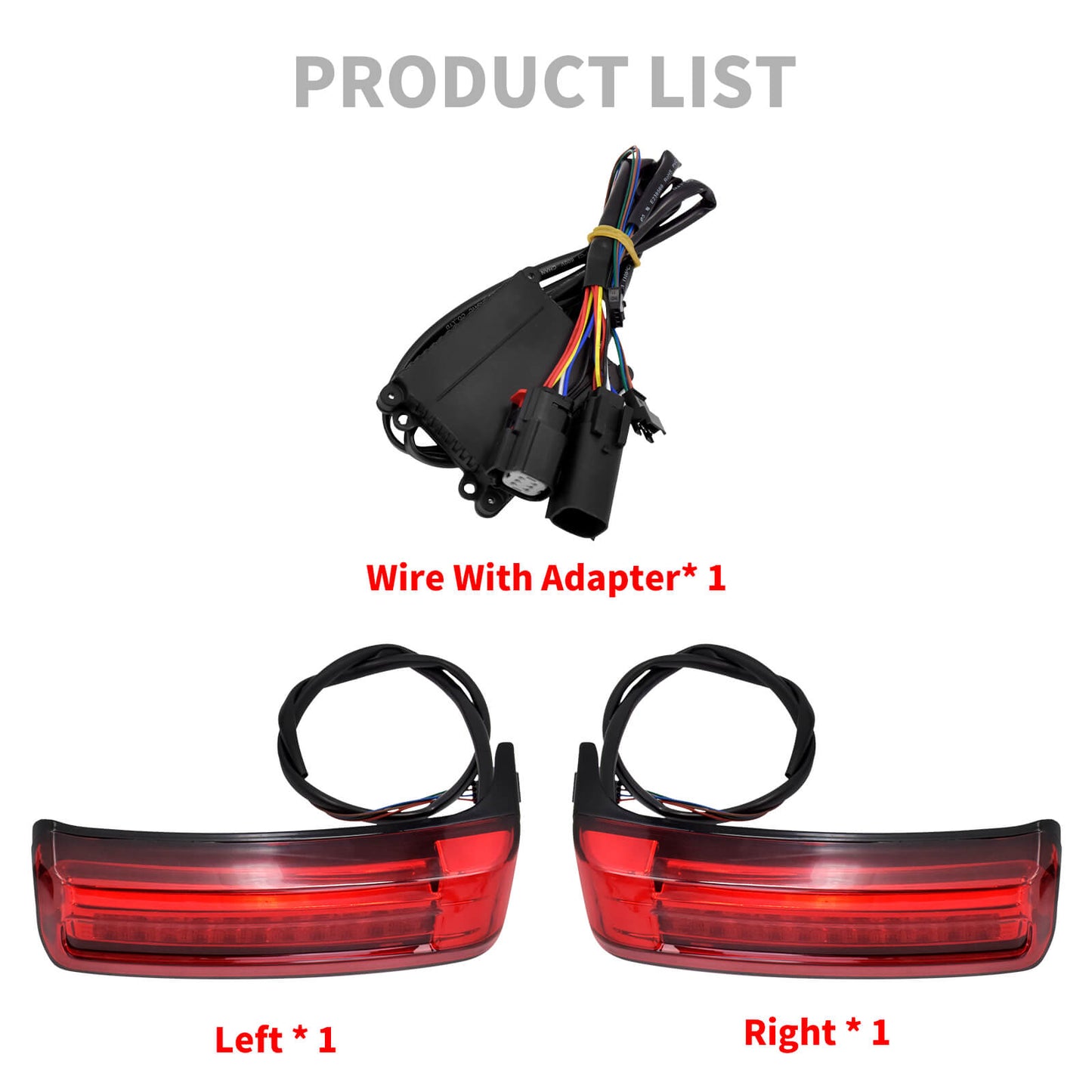 Wide Saddlebag Running Turn Signal Brake Light Red Fit For Touring 2014-2022 | HCmotorku