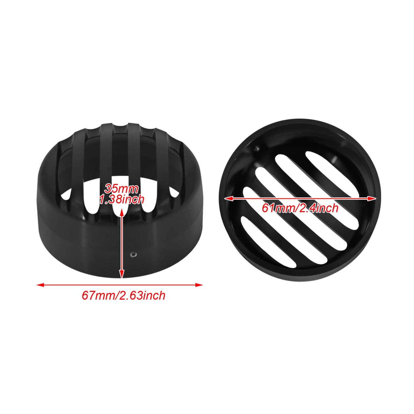 2x Motorcycle Front Turn Signal Indicator Light Grill Bezel Cover Fit For Harley | HCmotorku