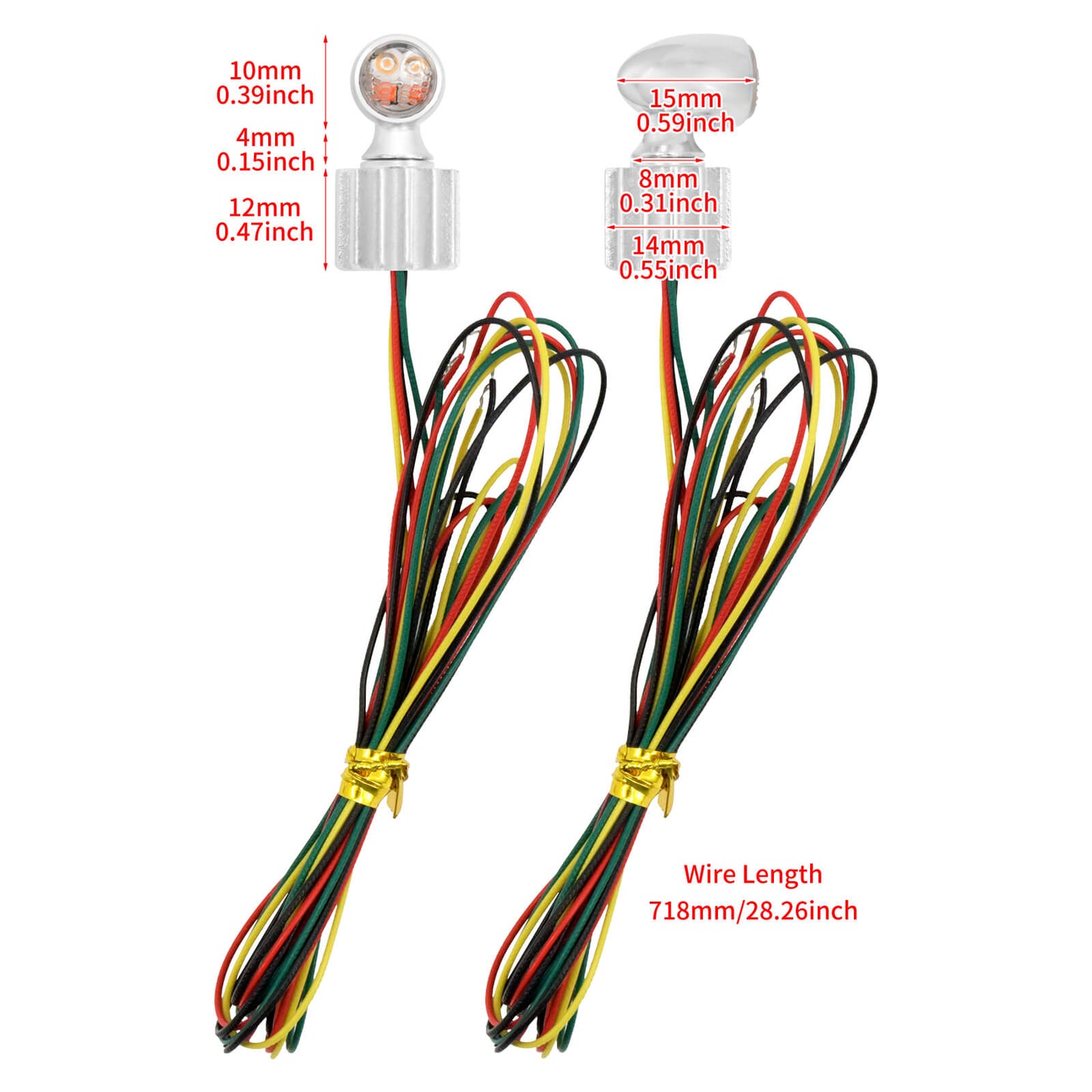 Super Mini Light Indicator Running Brake Turn Signal Chrome Fit For Harley Honda | HCmotorku