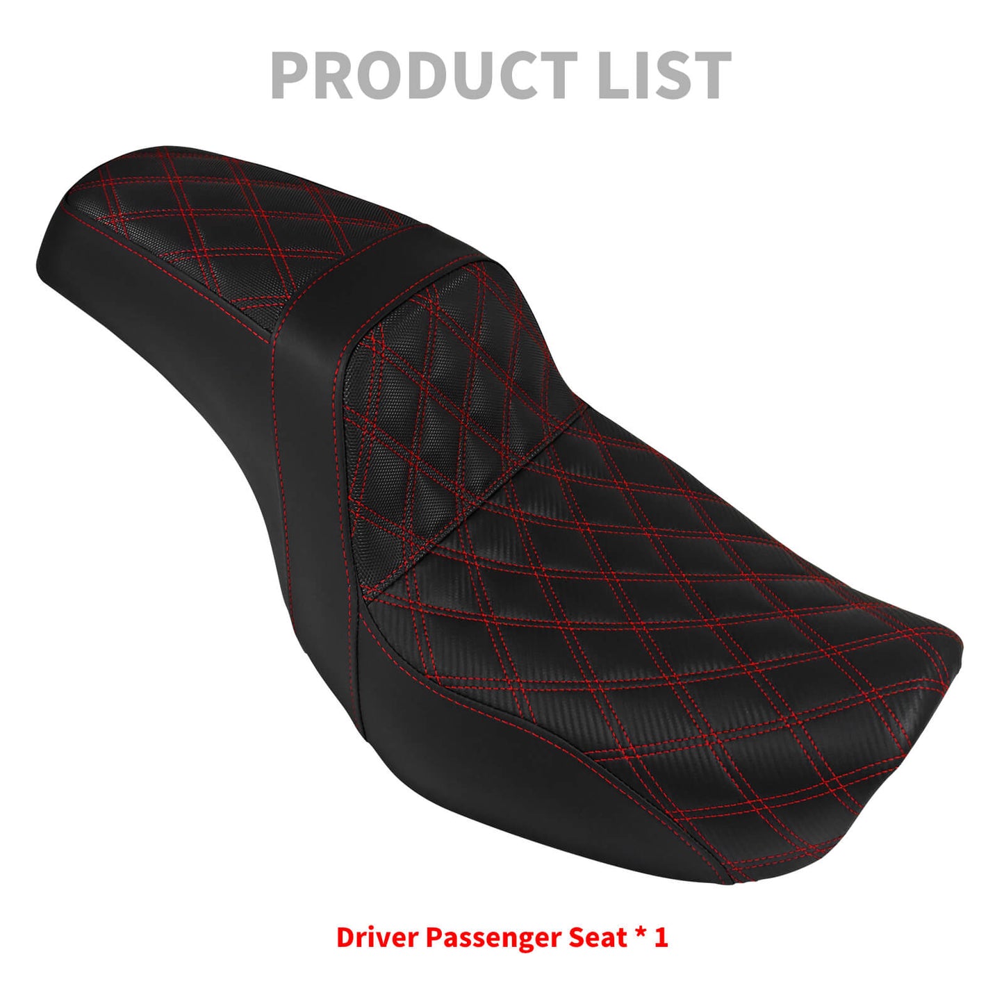 Two-Up Seat Rider Passenger Red Line Fit For Harley Dyna 2006-2017 | HCmotorku