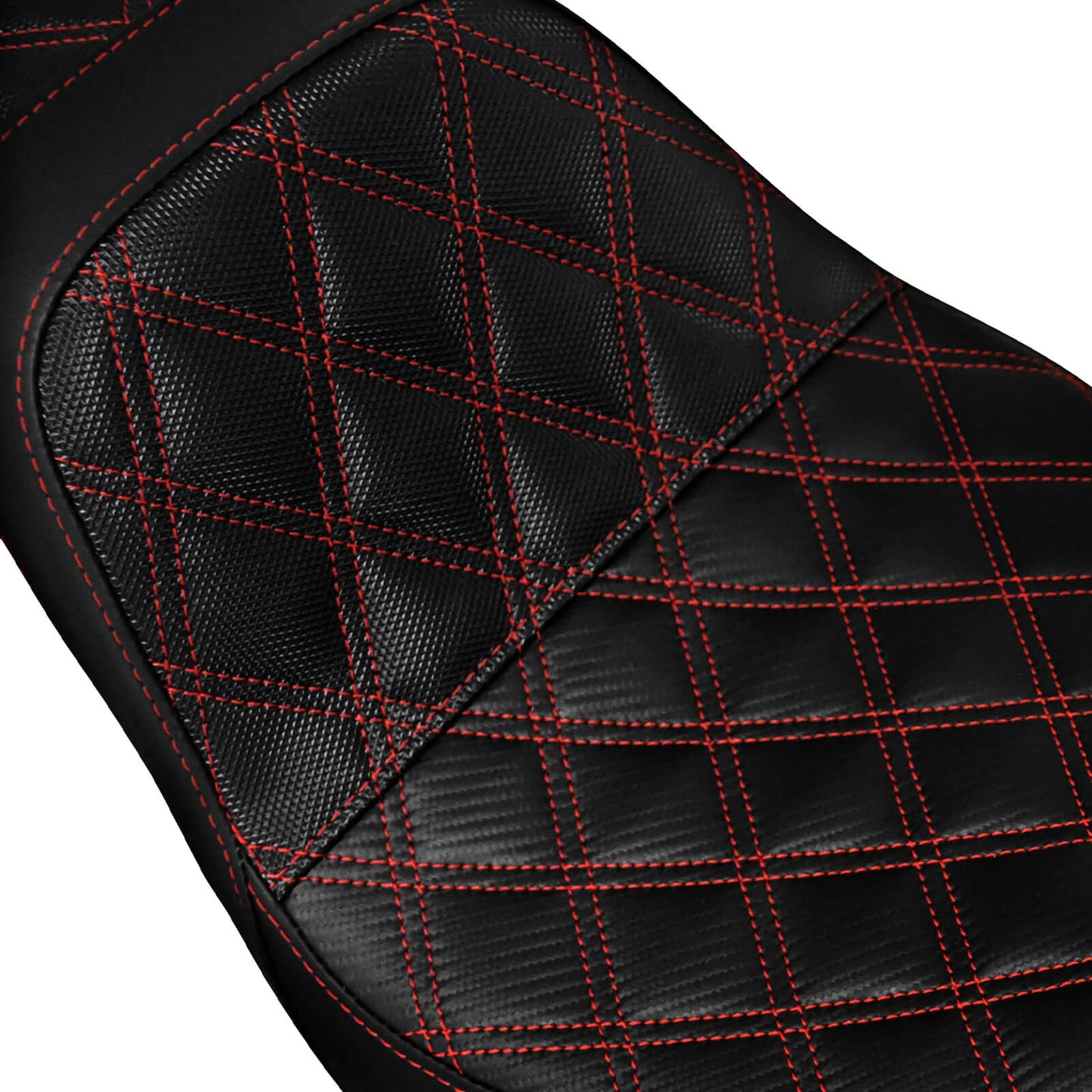 Two-Up Seat Rider Passenger Red Line Fit For Harley Dyna 2006-2017 | HCmotorku