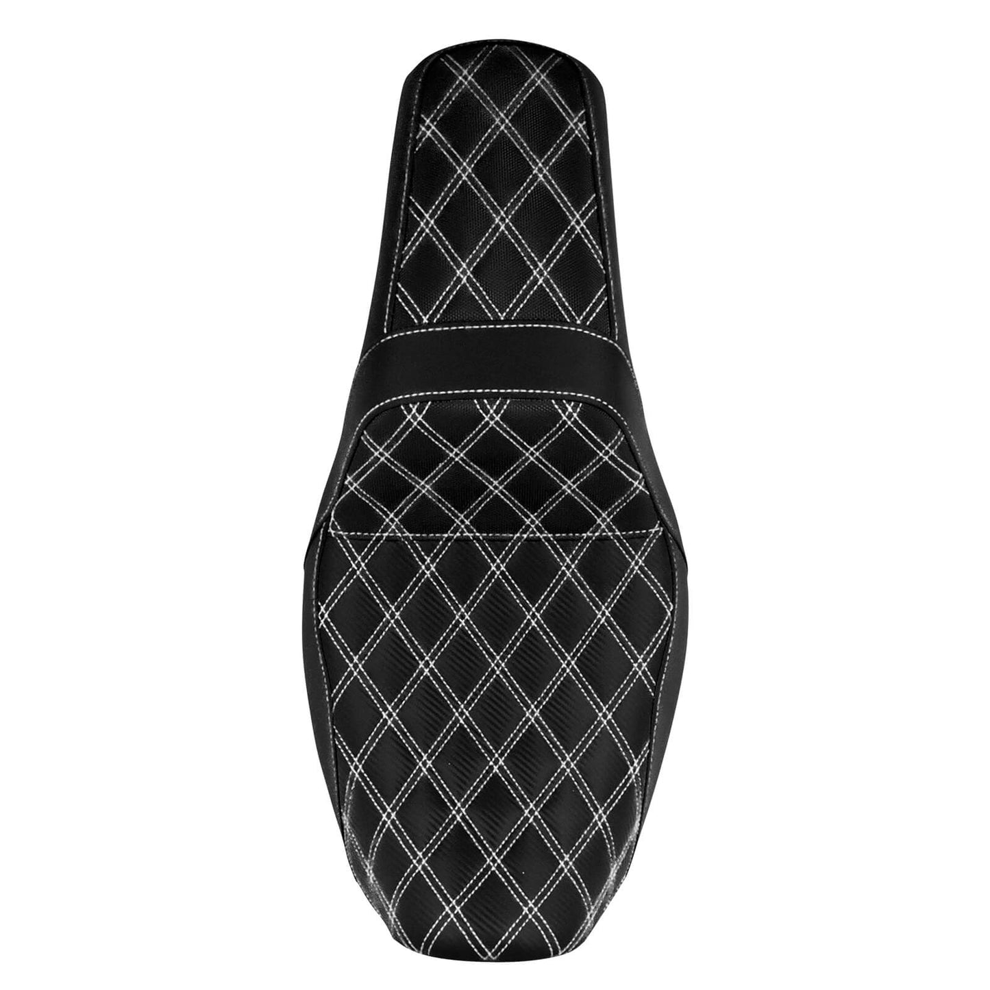 Two-Up Seat Rider Passenger White Line Fit For Harley Dyna 2006-2017 | HCmotorku