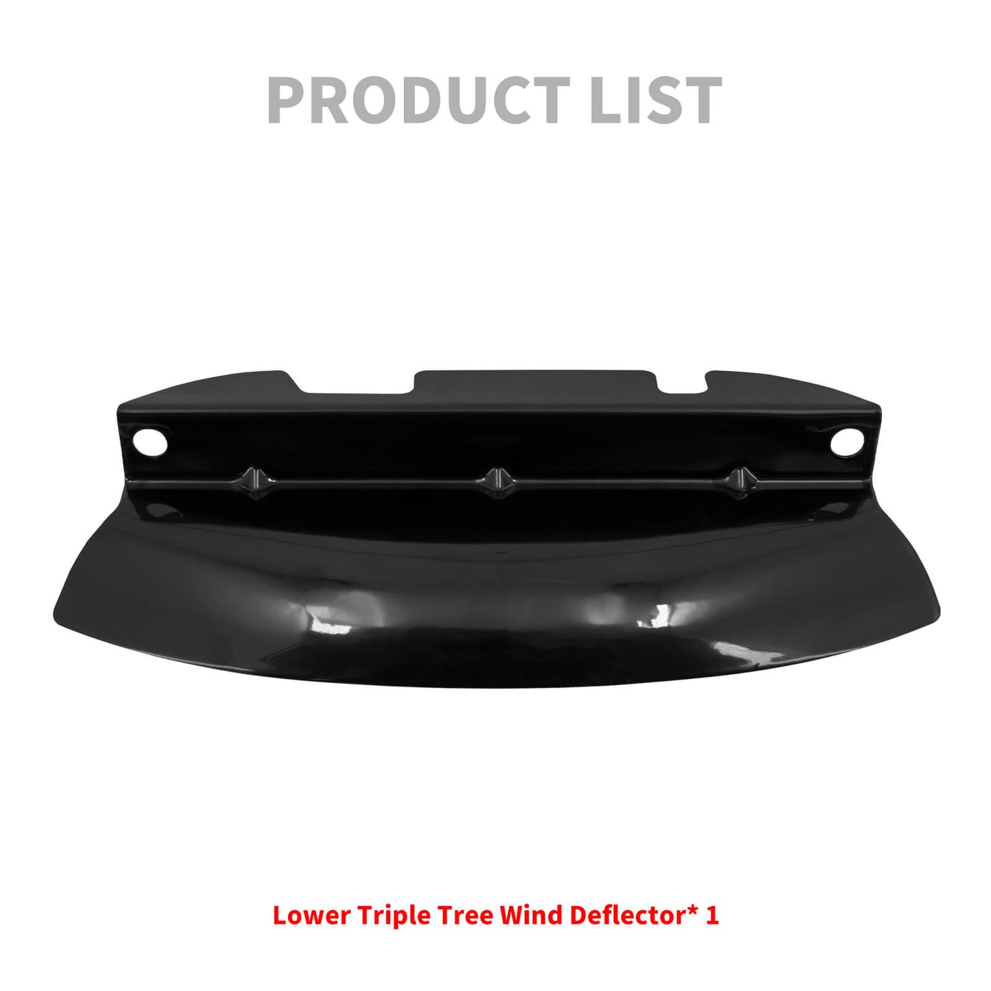 Lower Triple Tree Wind Deflector Black Fit For Harley Touring Street Glide 2014-2023 | HCmotorku