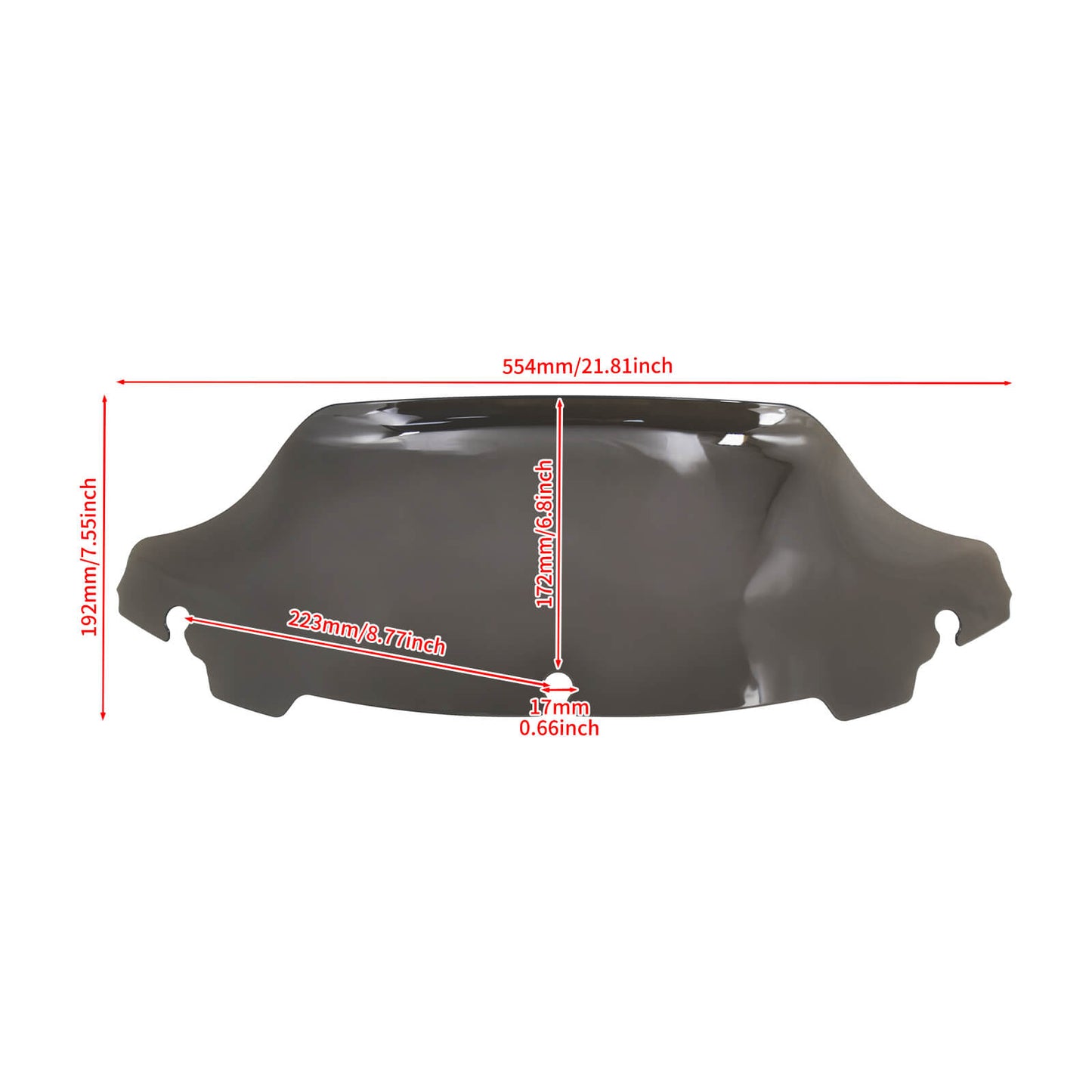 6.8" Windshield Windscreen Plastic Smoke Fit For Harley Electra Tri Glide 2014-UP | HCmotorku