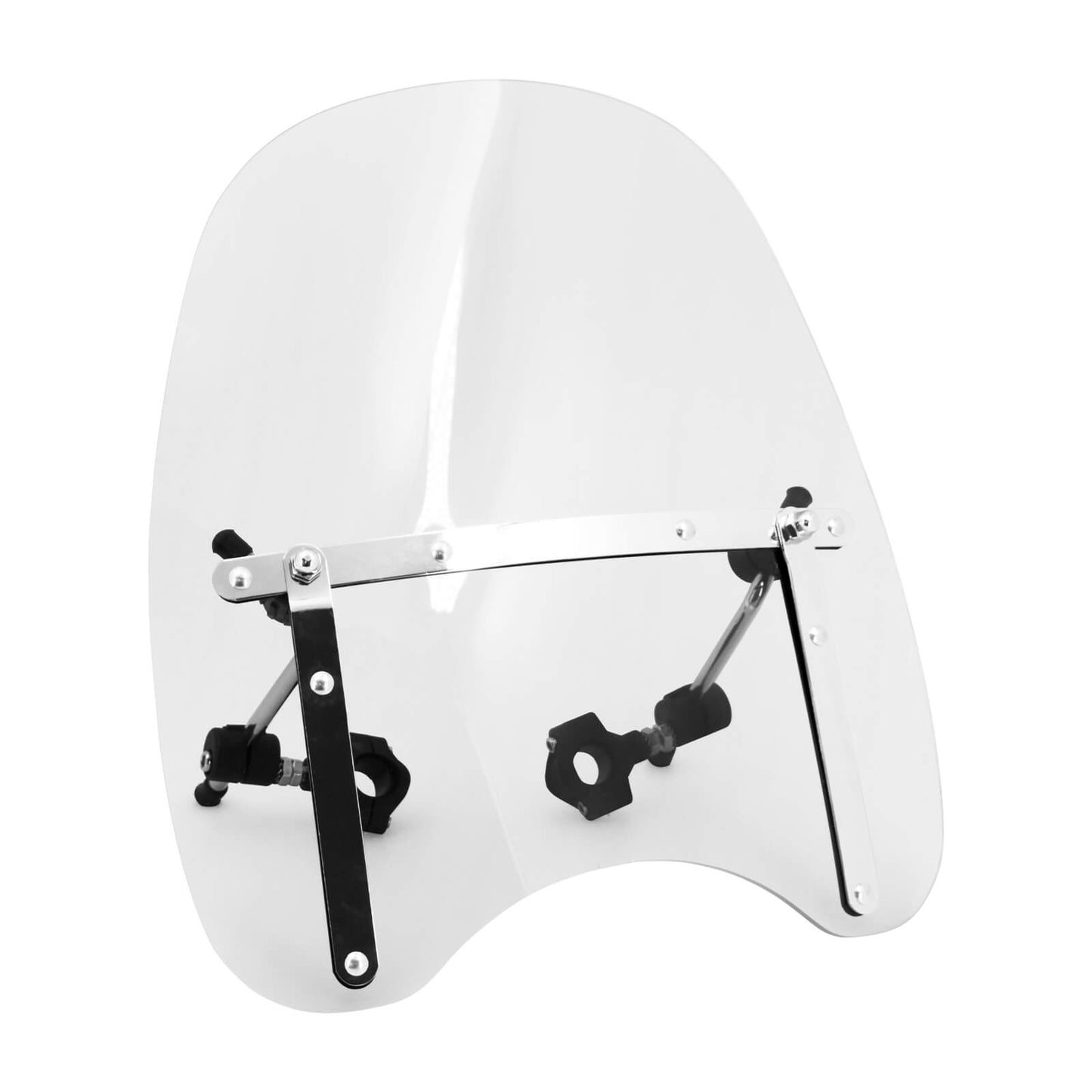 Large Universal Motorcycle Windshield 7/8 1" 1.25" Handlebars Windscreen Clear | HCmotorku