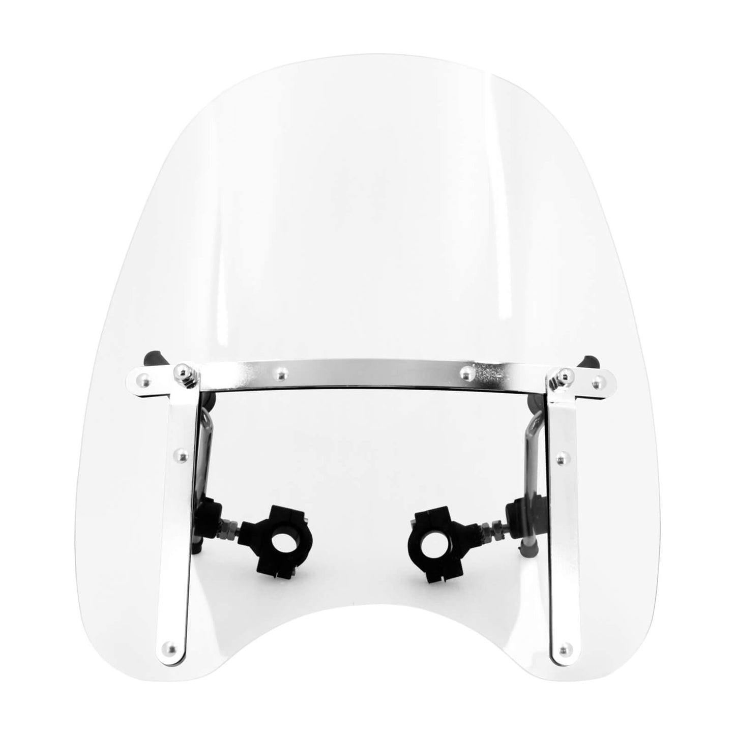 Large Universal Motorcycle Windshield 7/8 1" 1.25" Handlebars Windscreen Clear | HCmotorku